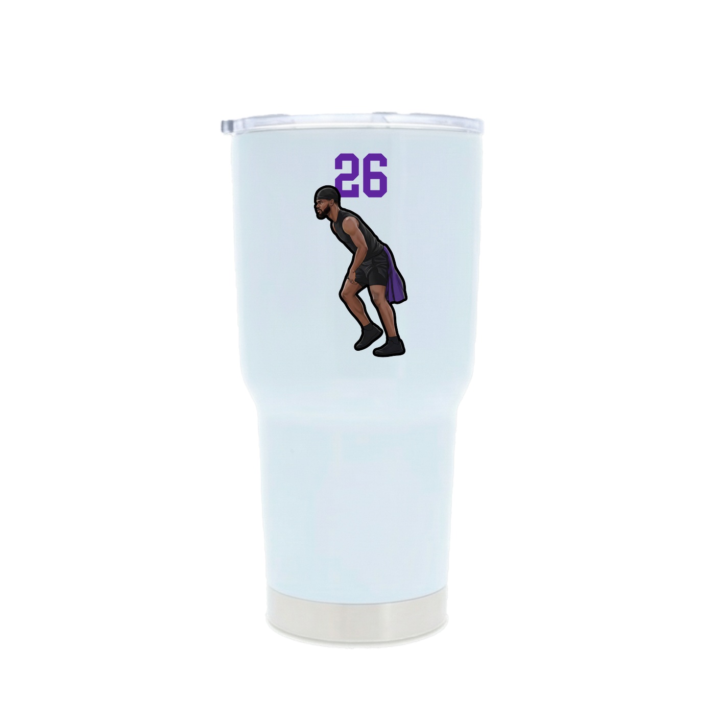 30oz Stainless Steel Tumbler — Number Top in White