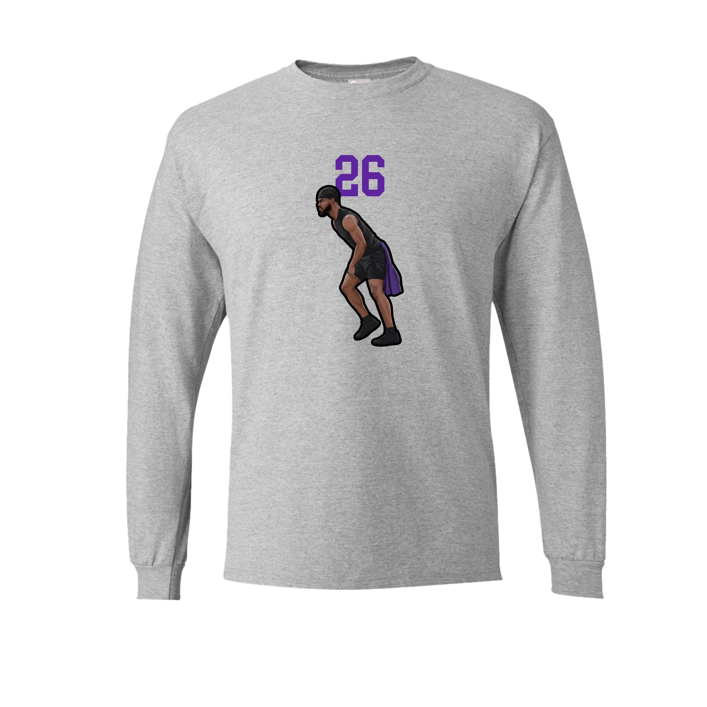 Long Sleeve Tee — Number Top in Grey