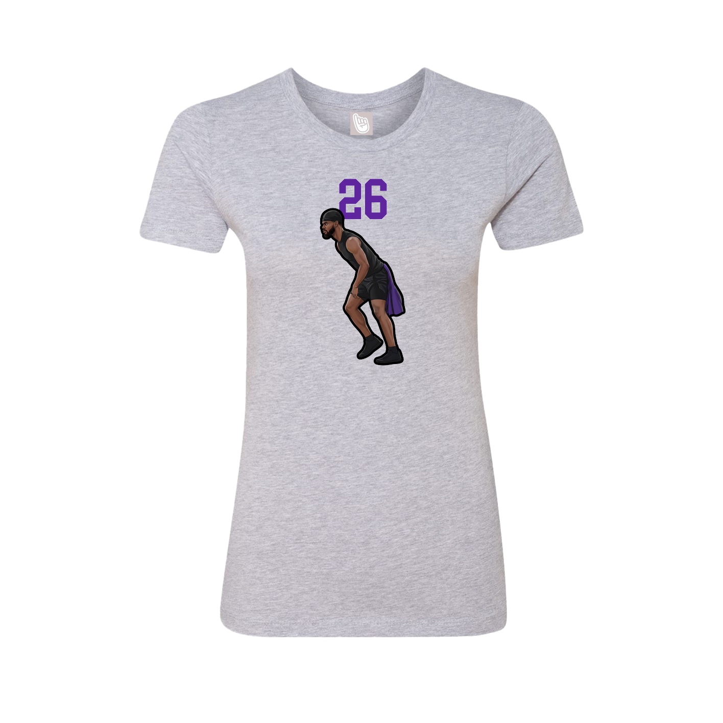 Womens Tee — Number Top in Grey