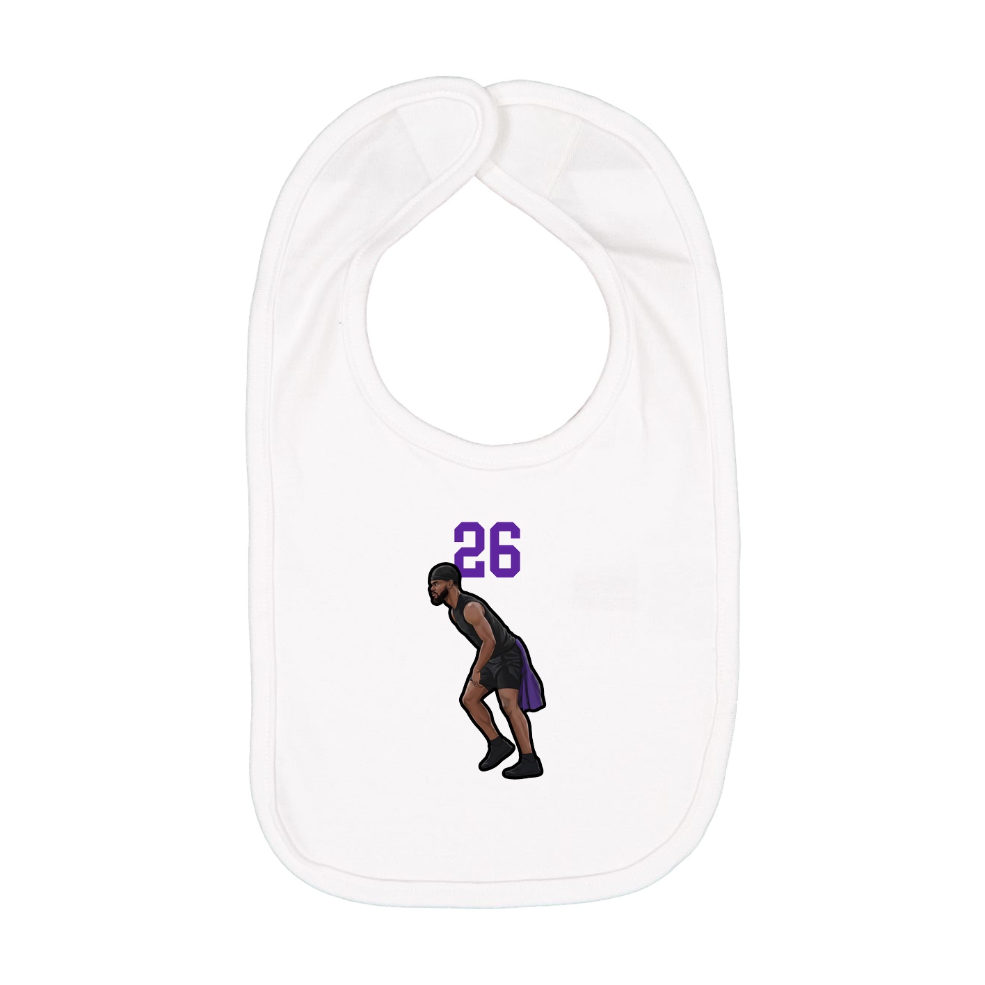 Infant Bib — Number Top in White