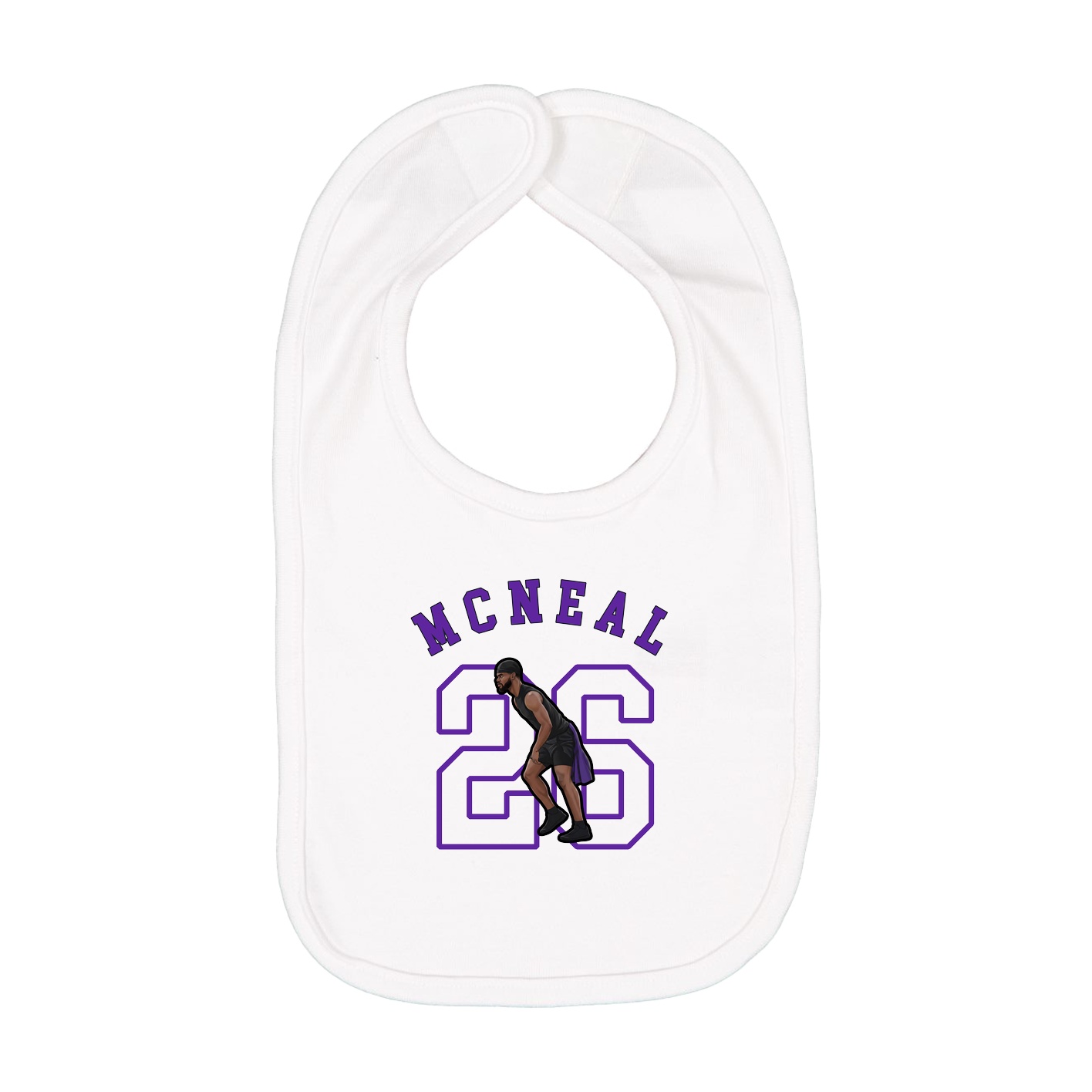 Infant Bib — Shirsey Arch in White