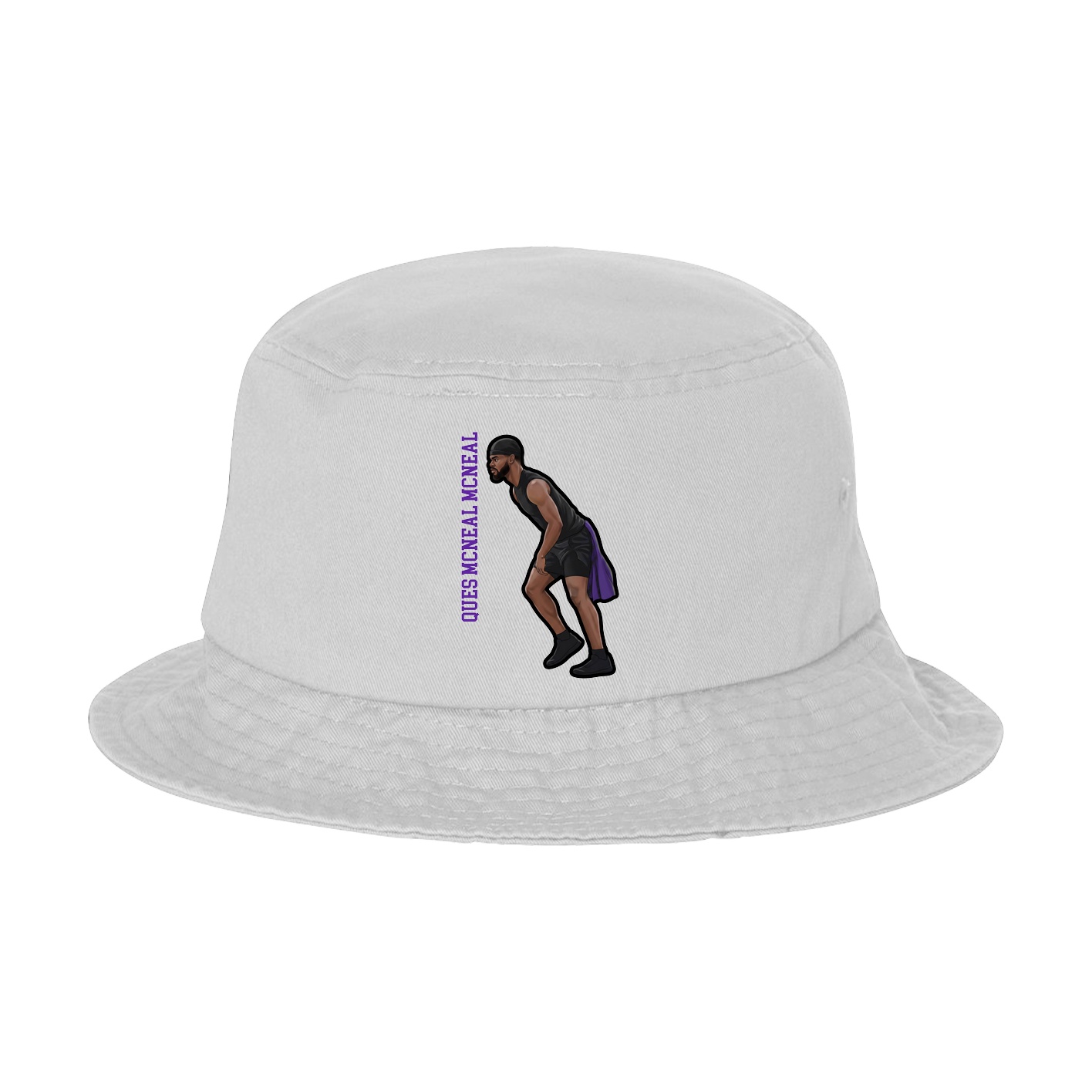 Bucket Cap — Name Vertical in White