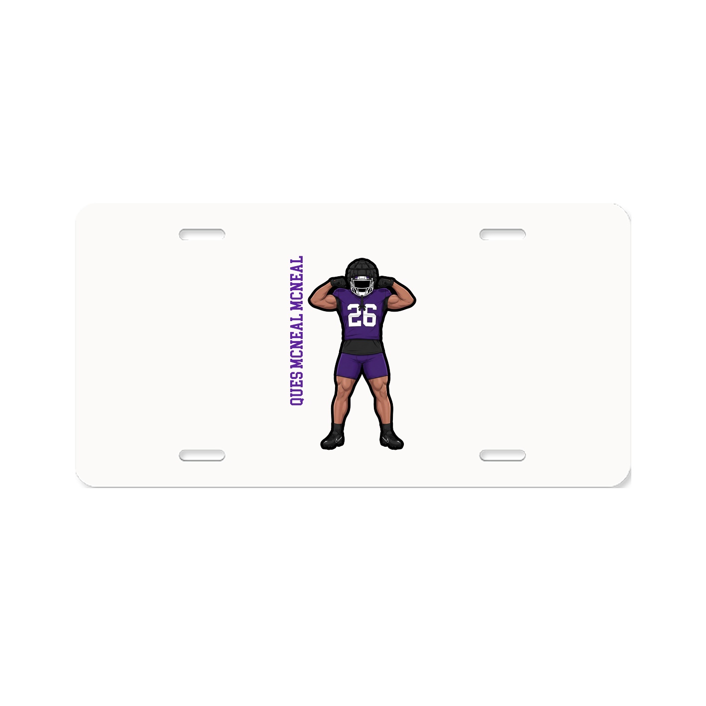 License Plate — Name Vertical in Classic