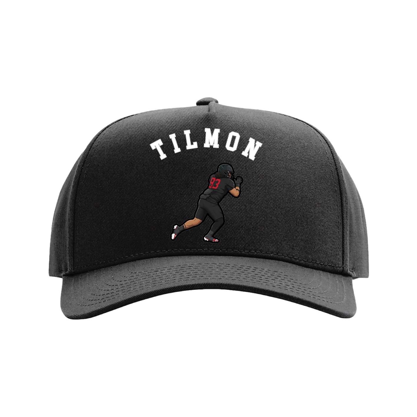 Full Fabric Five-Panel Champ Cap — Shirsey Arch in Black