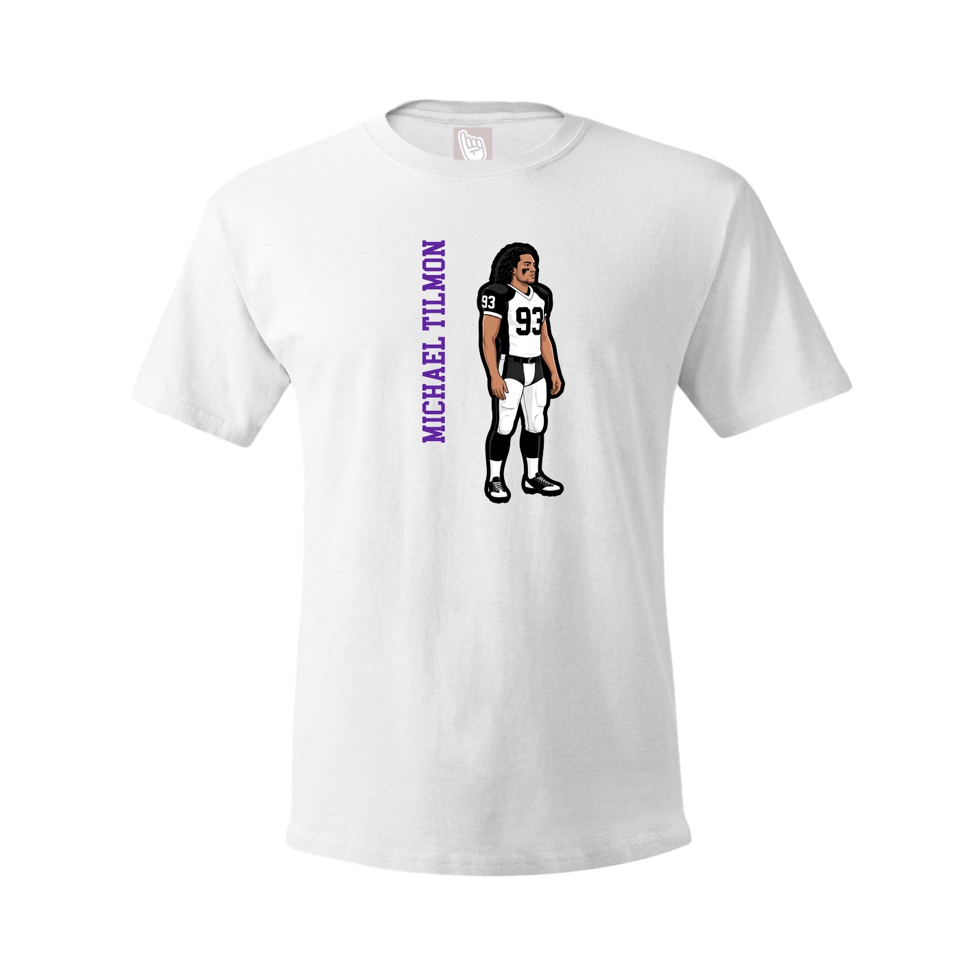 Youth Tee — Name Vertical in White