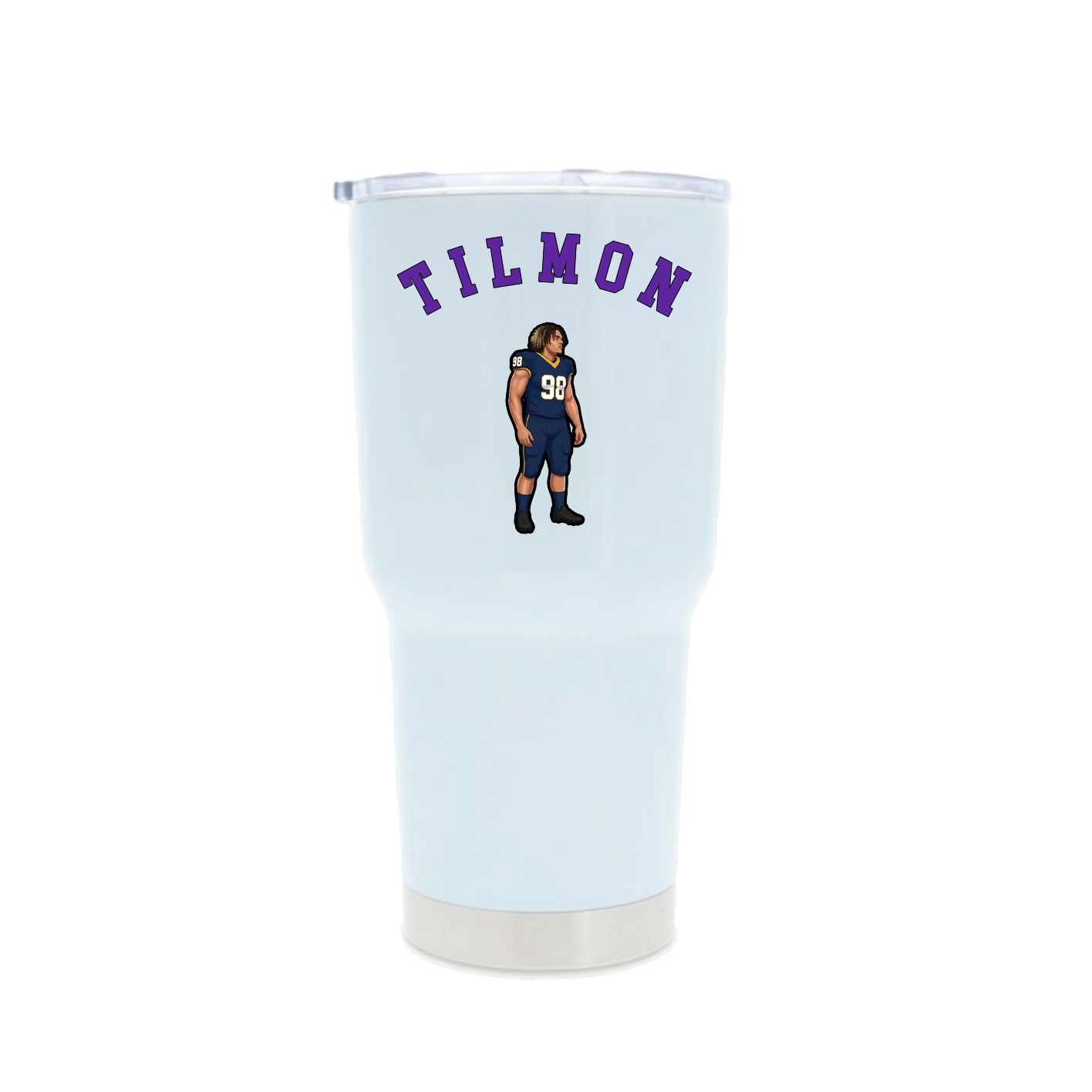 30oz Stainless Steel Tumbler — Shirsey Arch in White