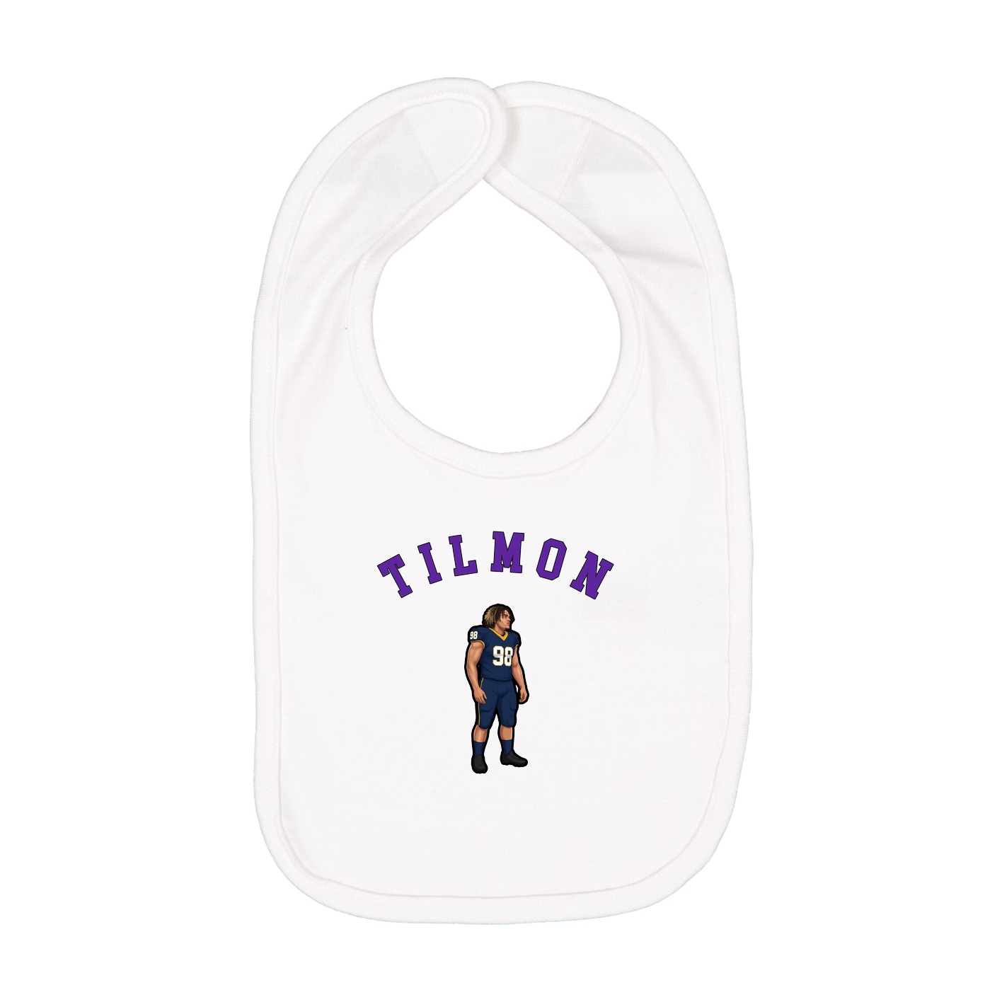 Infant Bib — Shirsey Arch in White