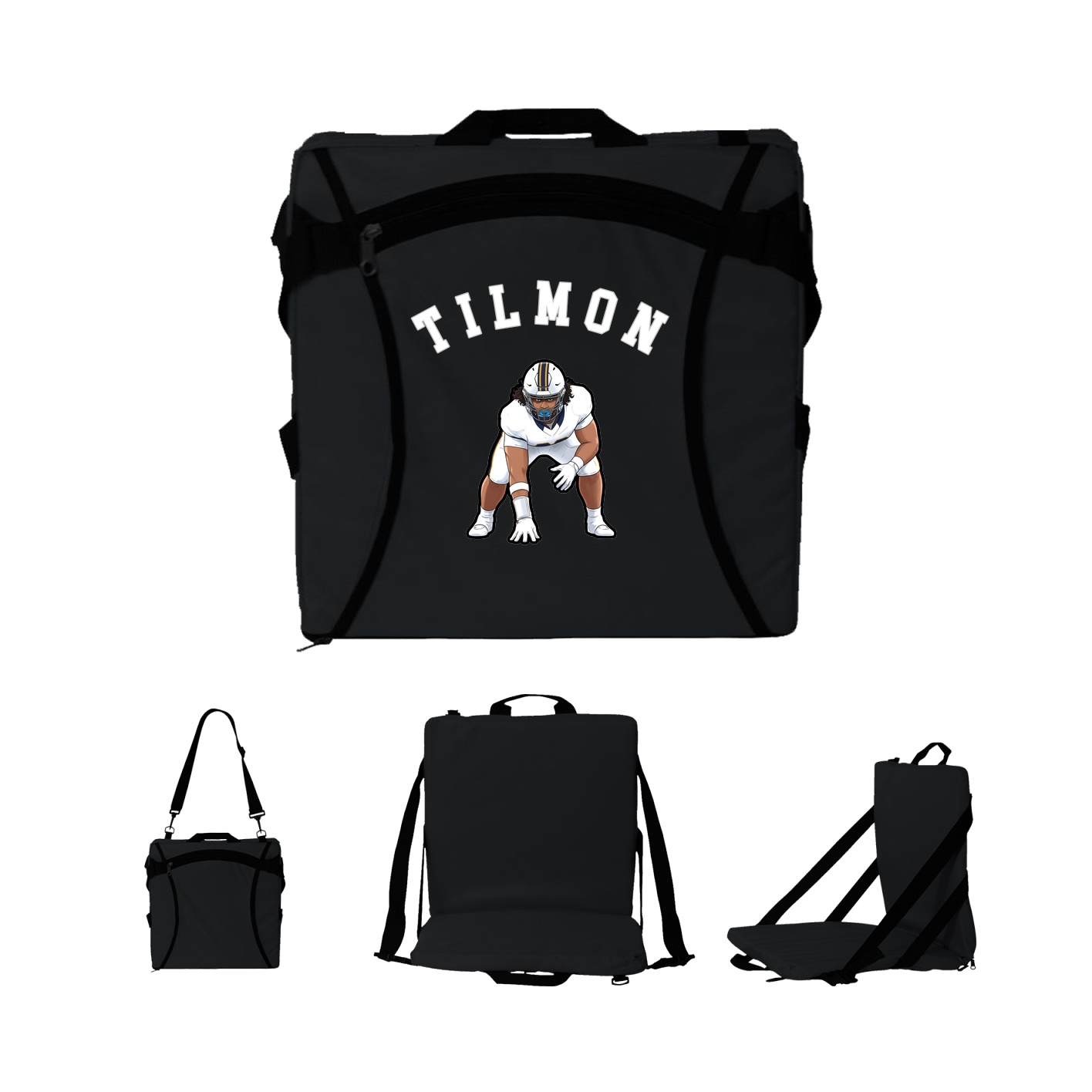 Folding Stadium Seat — Shirsey Arch in Black