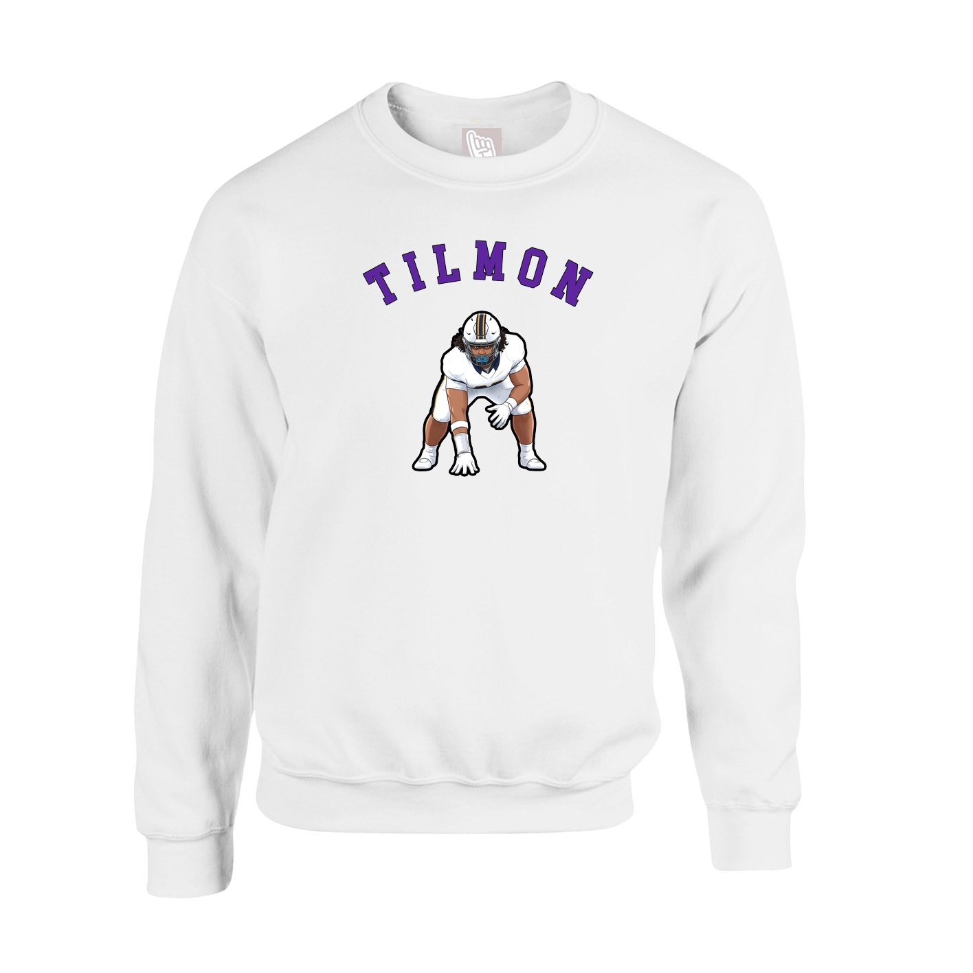 Fleece Crew — Shirsey Arch in White