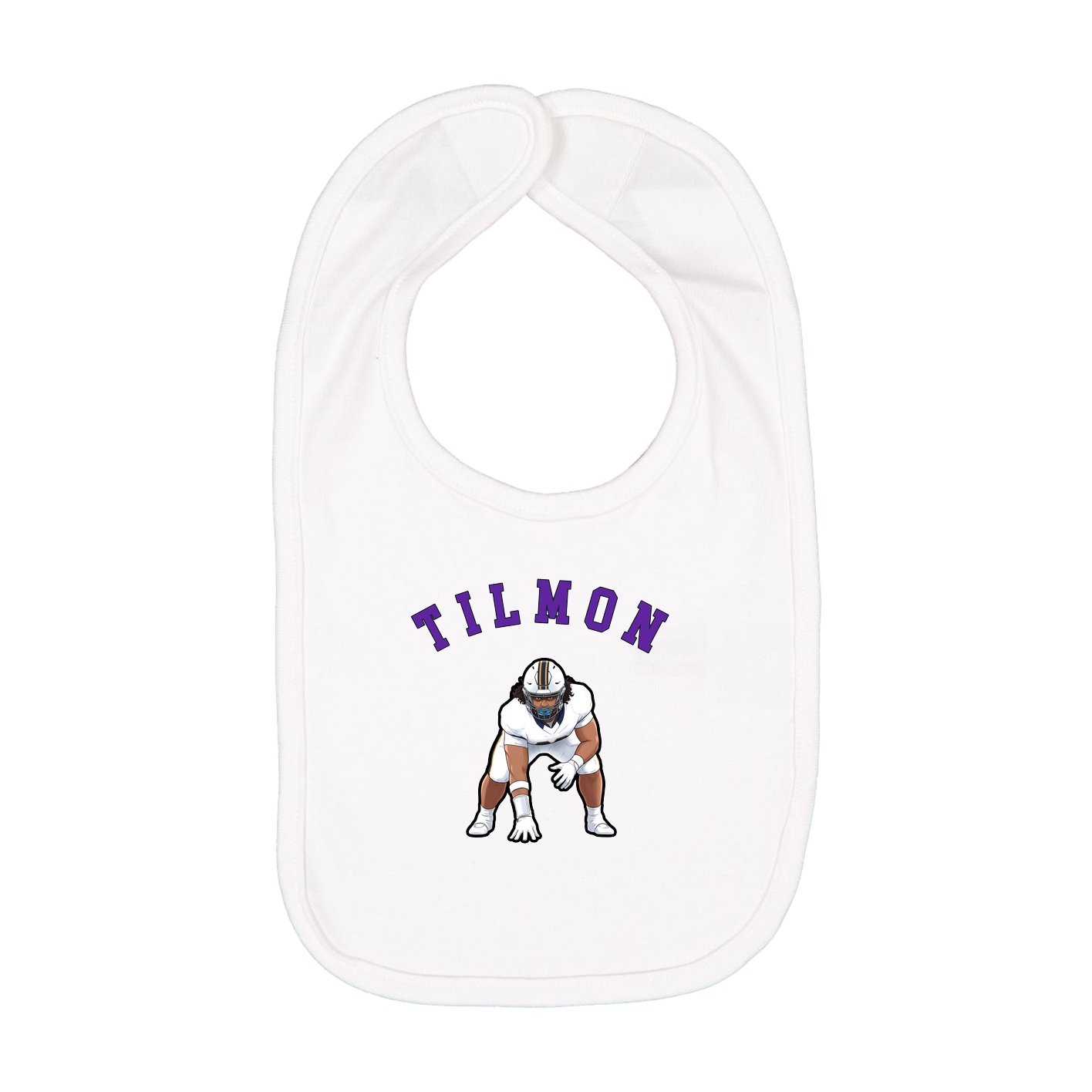Infant Bib — Shirsey Arch in White
