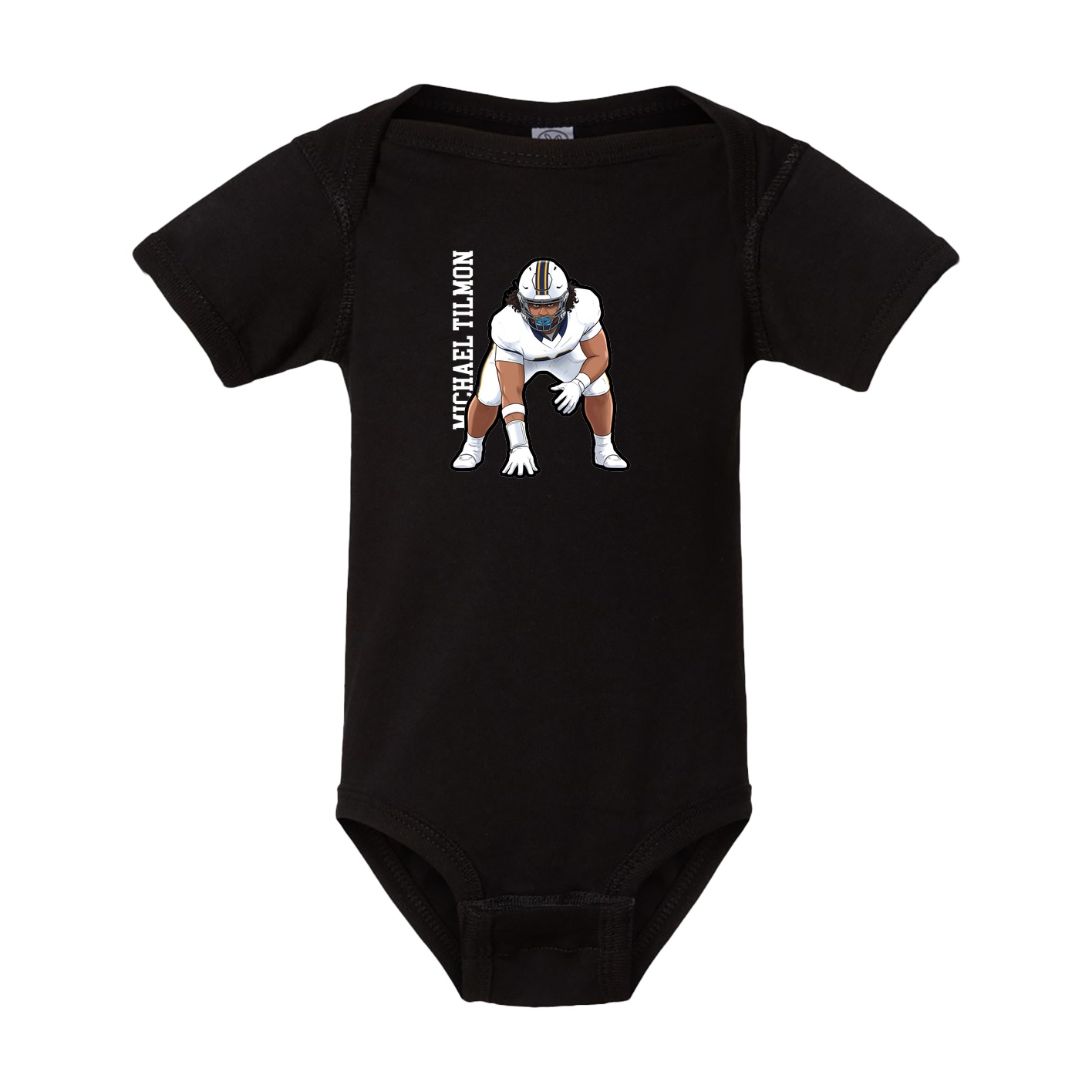 Baby Onesie — Name Vertical in Black