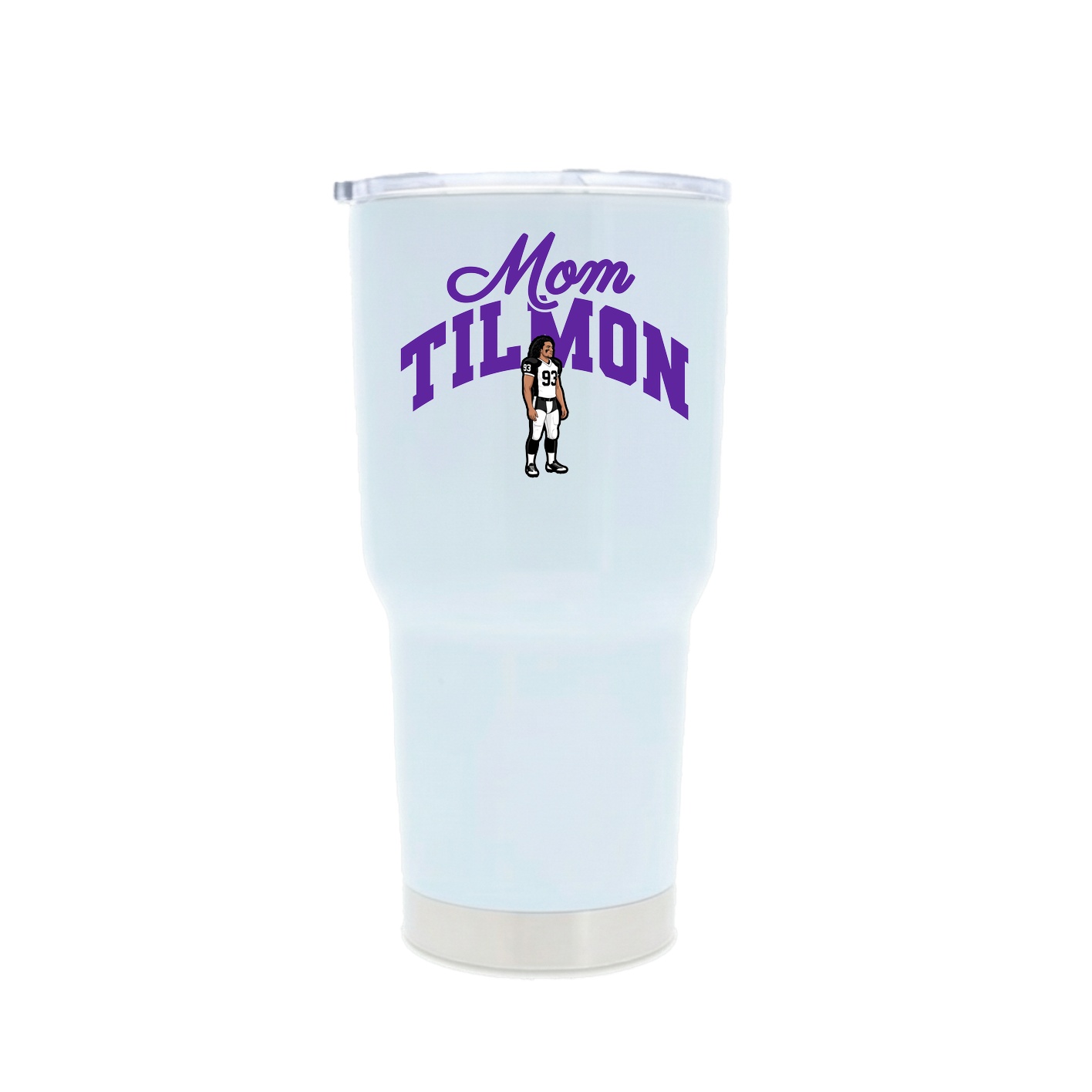 30oz Stainless Steel Tumbler — Mothers Day Arch in White
