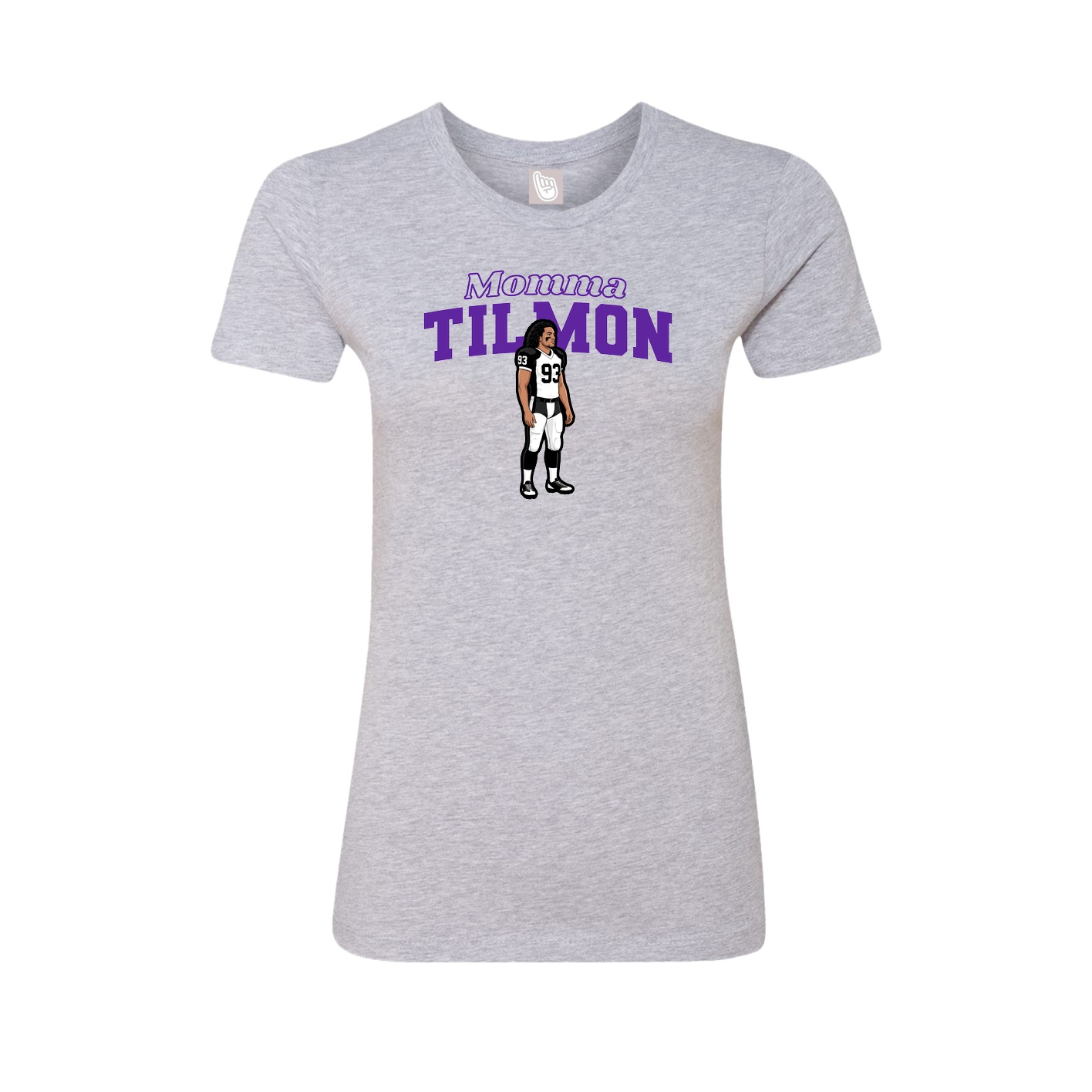 Womens Tee — Mothers Day Block in Grey