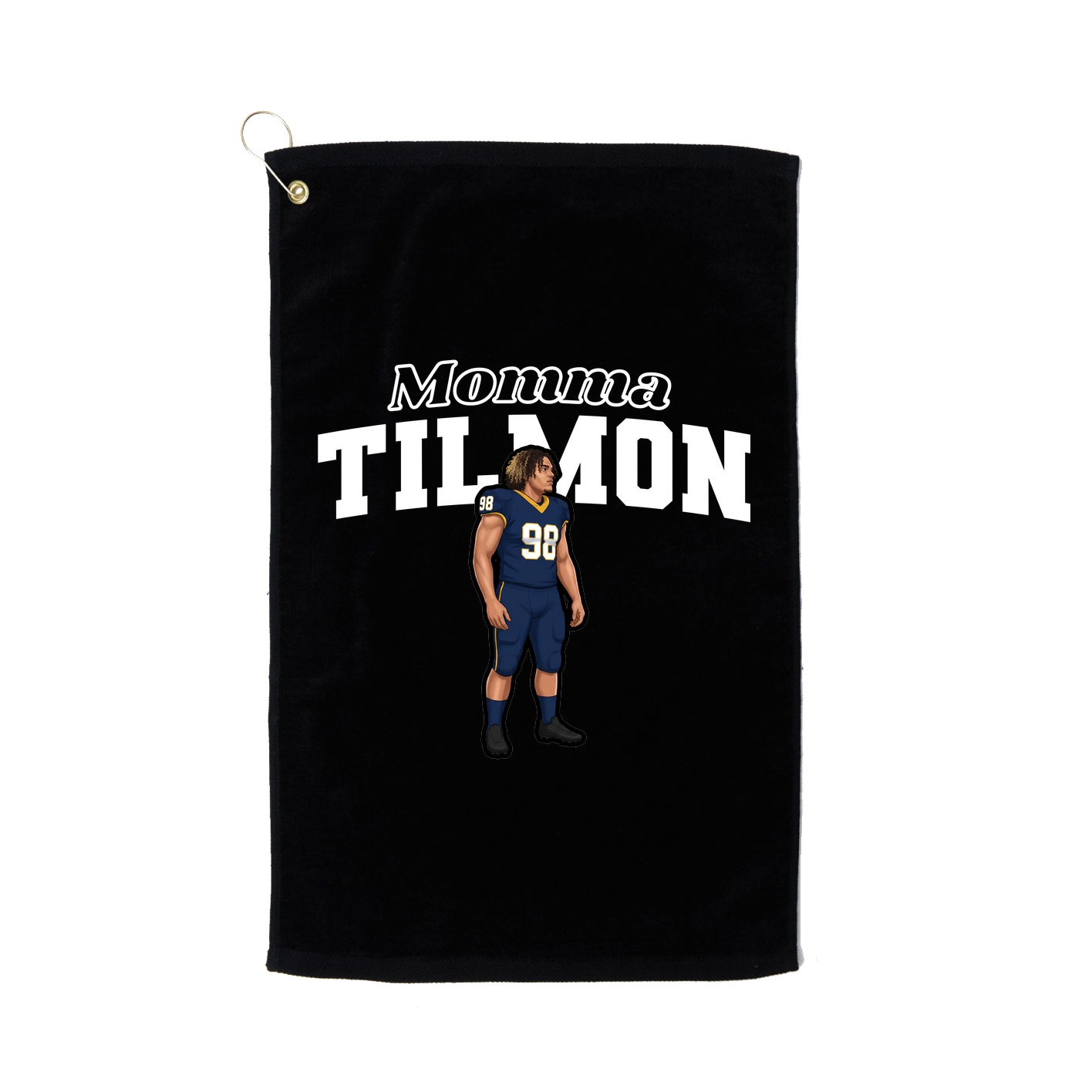 Golf Towel — Mothers Day Block in Black