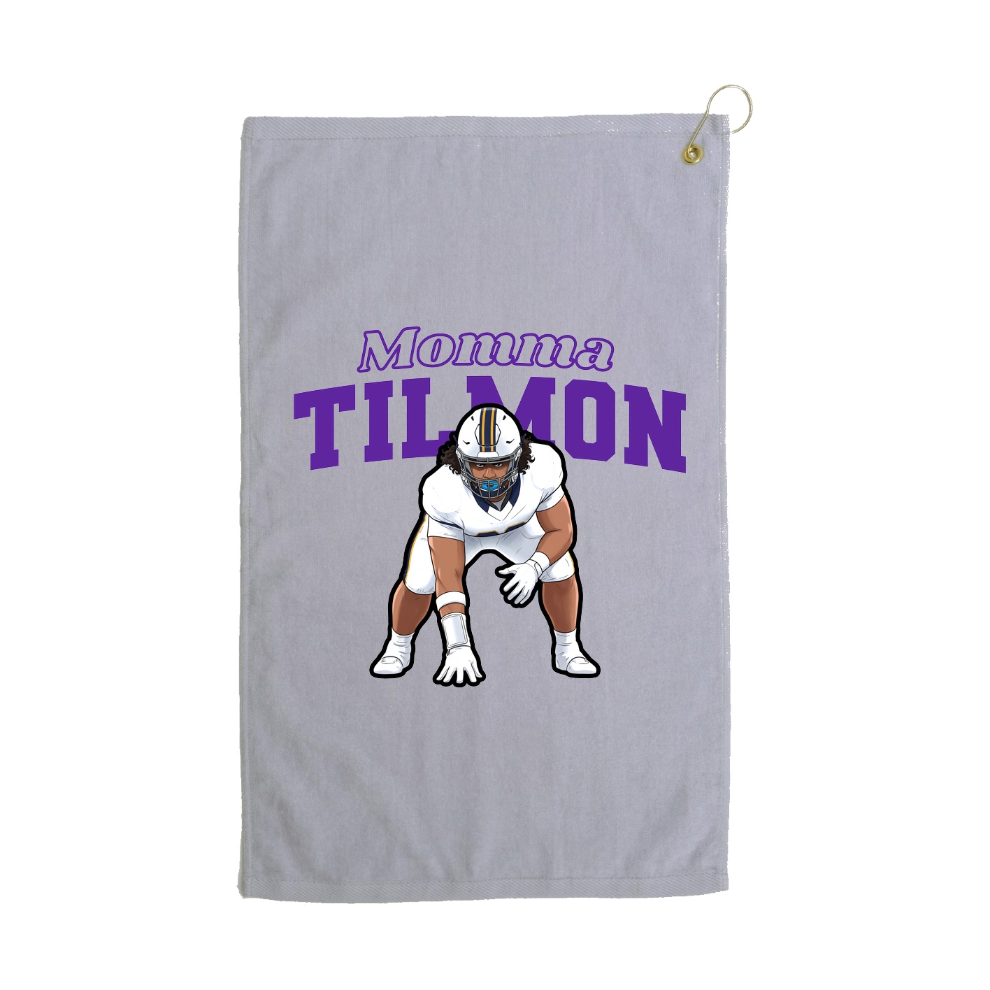Golf Towel — Mothers Day Block in Grey