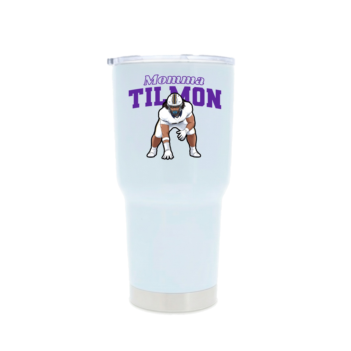 30oz Stainless Steel Tumbler — Mothers Day Block in White