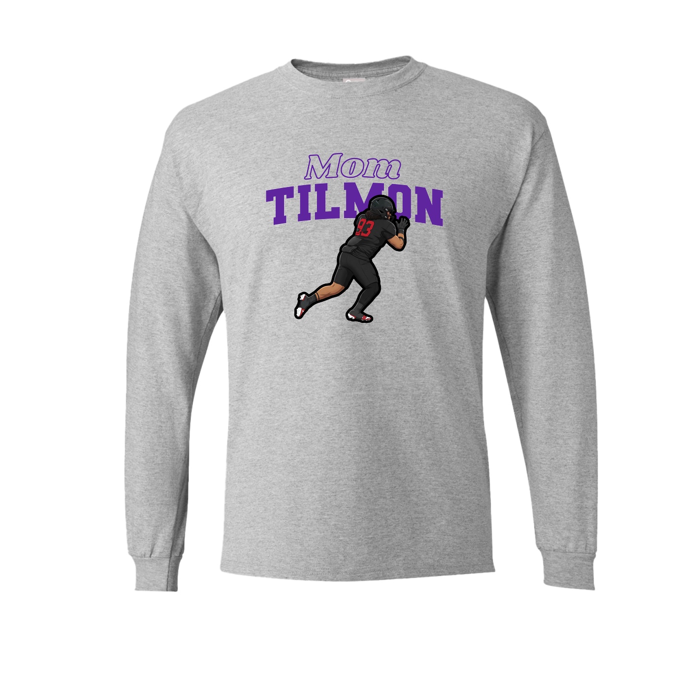 Long Sleeve Tee — Mothers Day Block in Grey
