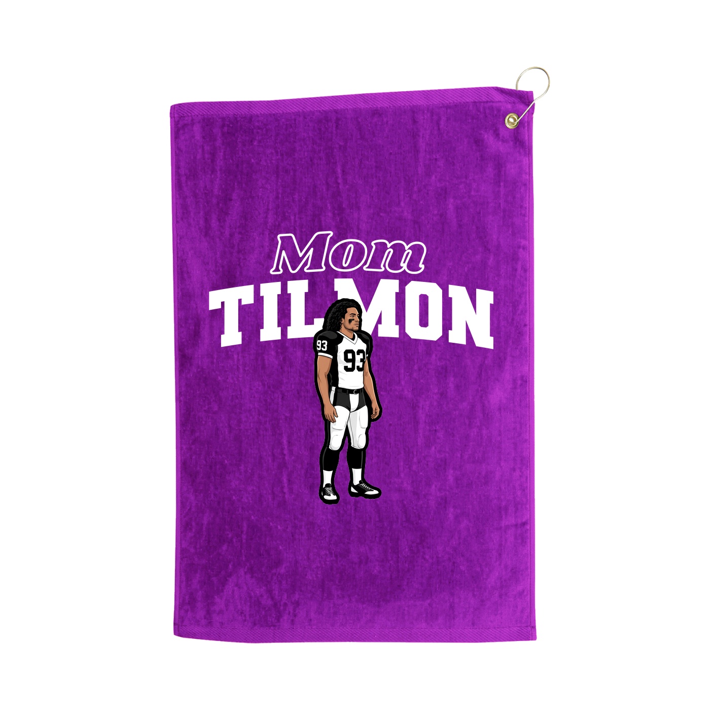 Golf Towel — Mothers Day Block in Purple