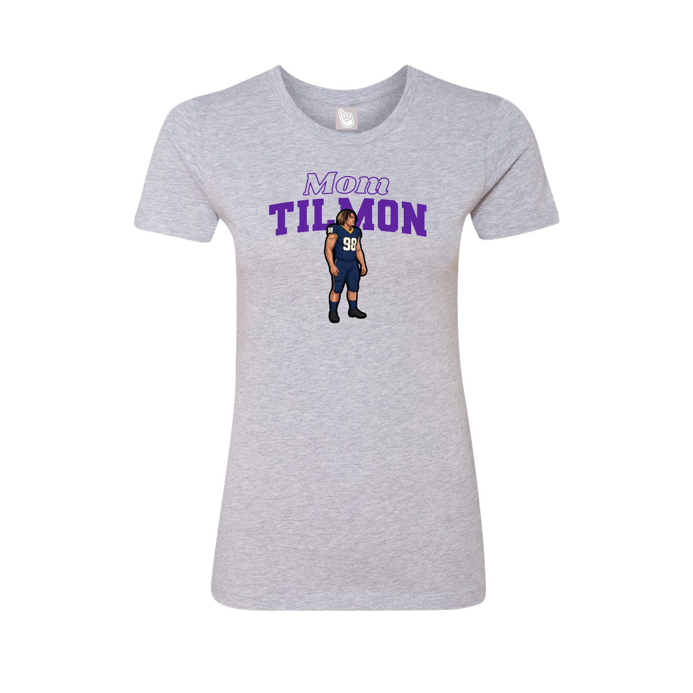 Womens Tee — Mothers Day Block in Grey