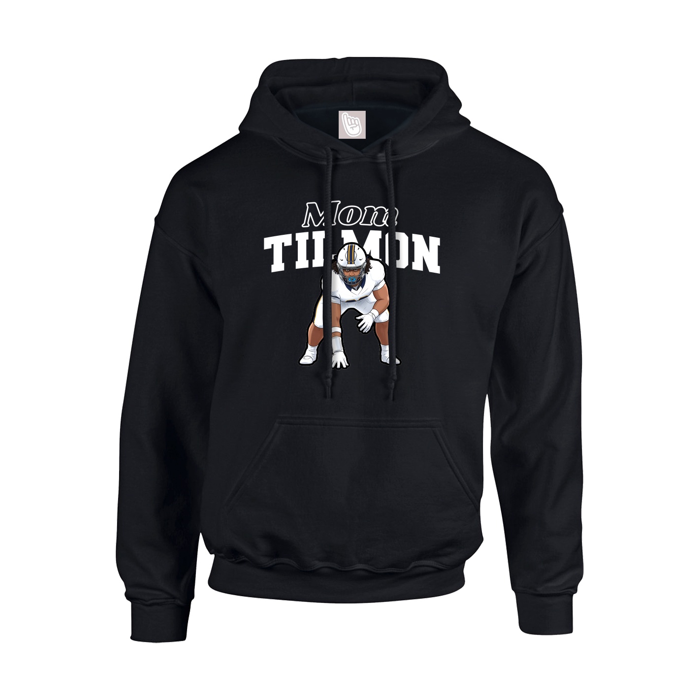 Youth Hoodie — Mothers Day Block in Black