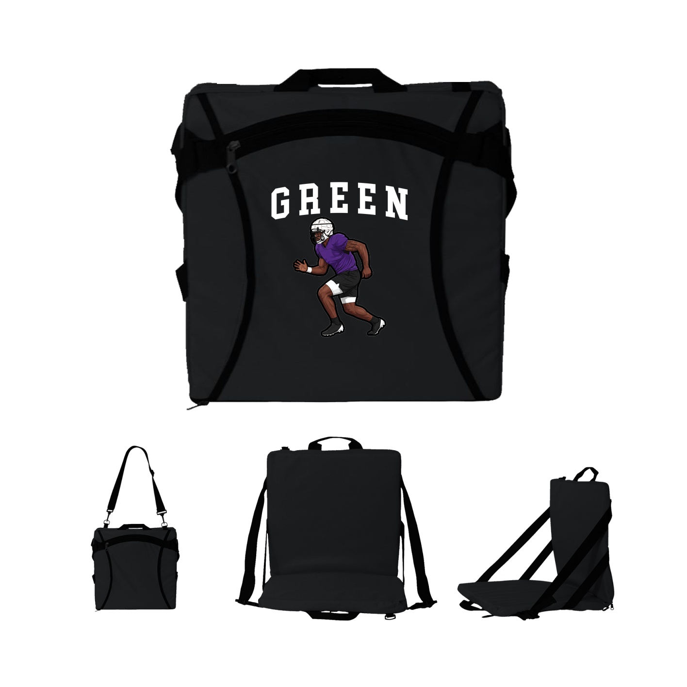Folding Stadium Seat — Shirsey in Black