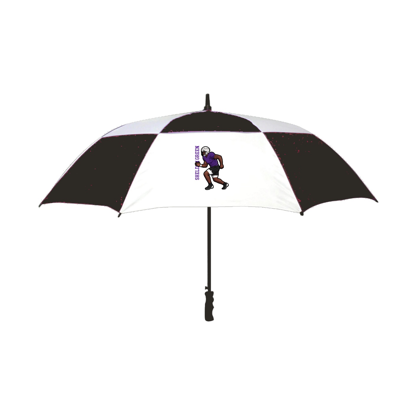 Golf Umbrella — Name Vertical in Black