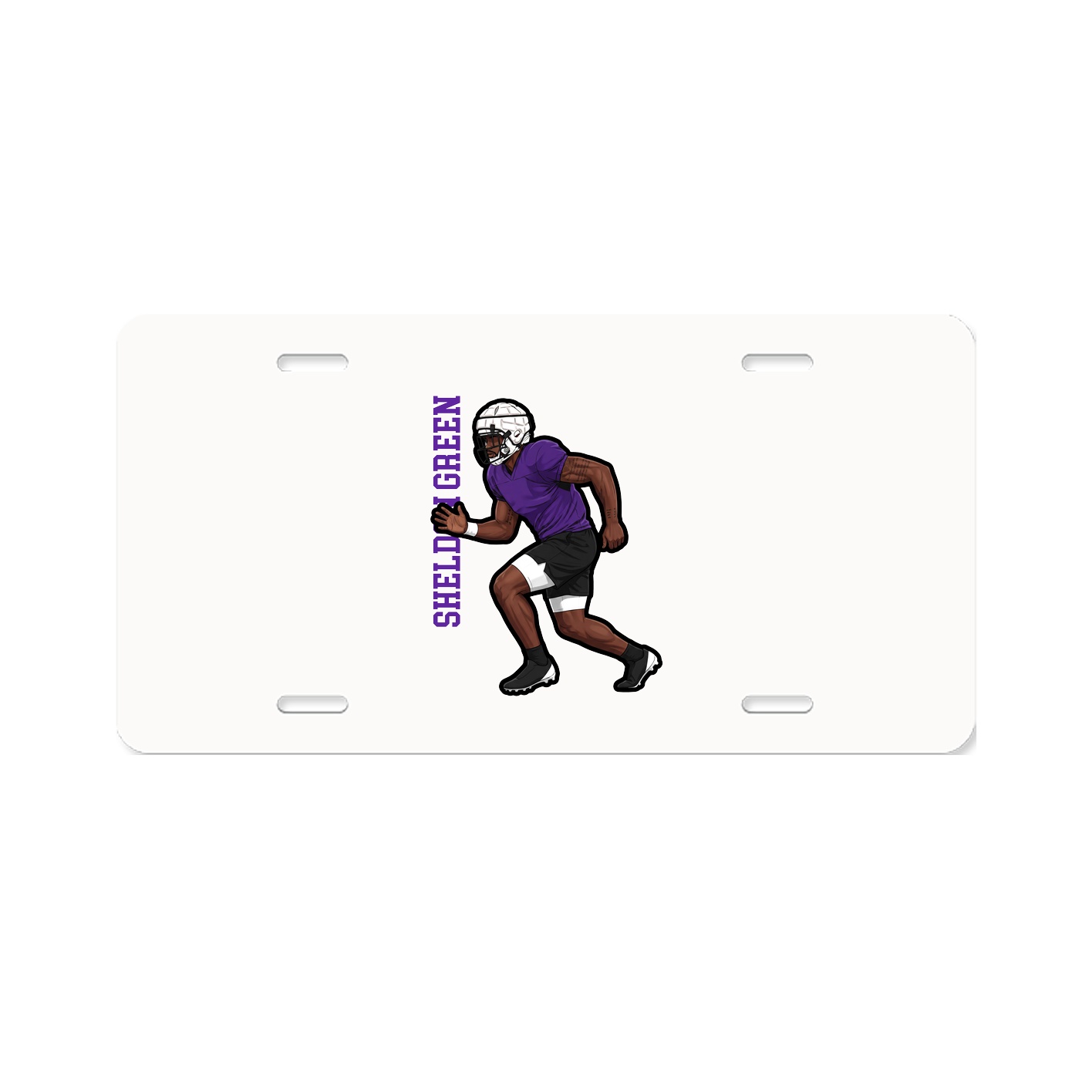 License Plate — Name Vertical in Classic