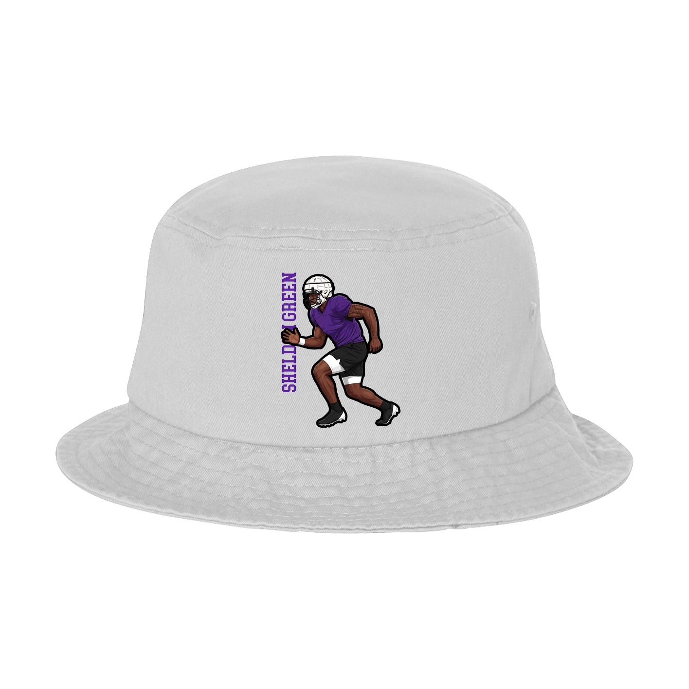 Bucket Cap — Name Vertical in White