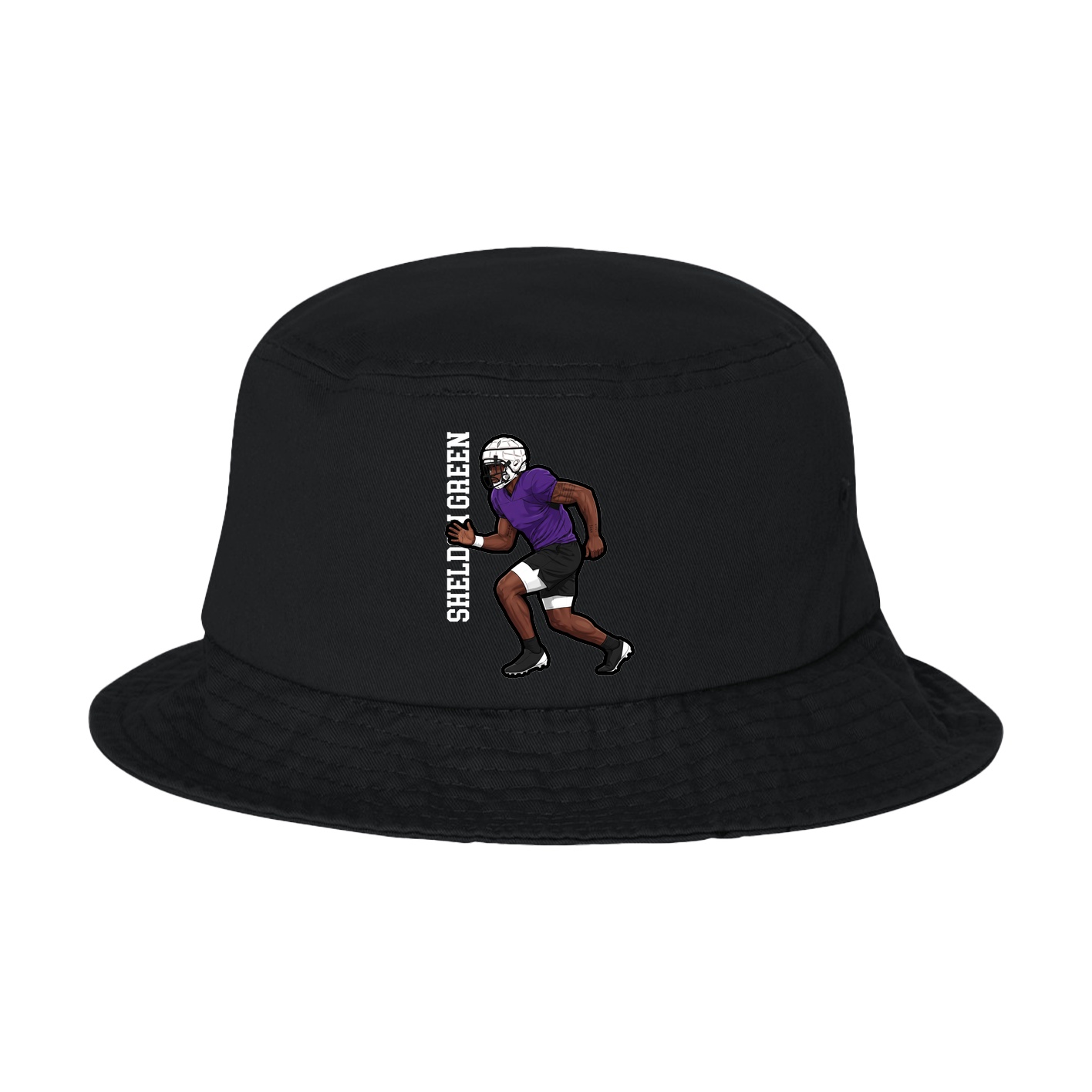 Bucket Cap — Name Vertical in Black