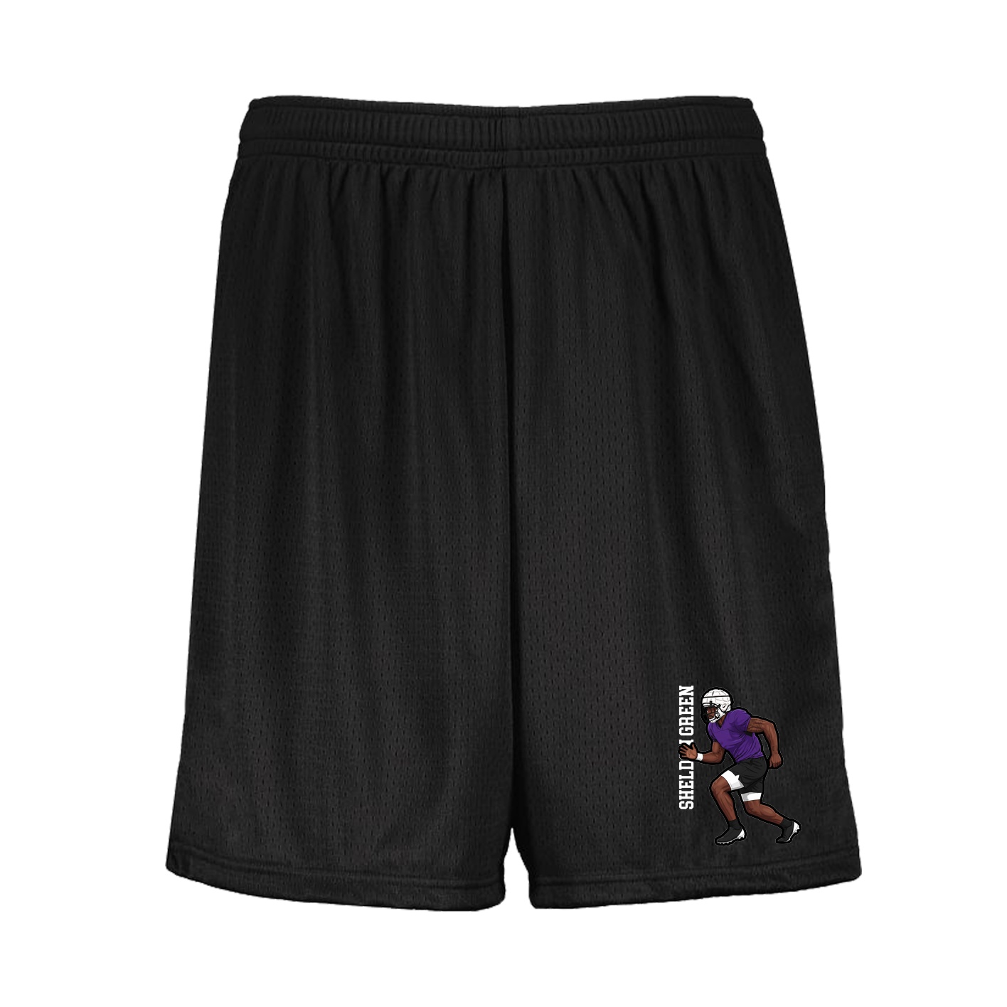 Shorts — Name Vertical in Black