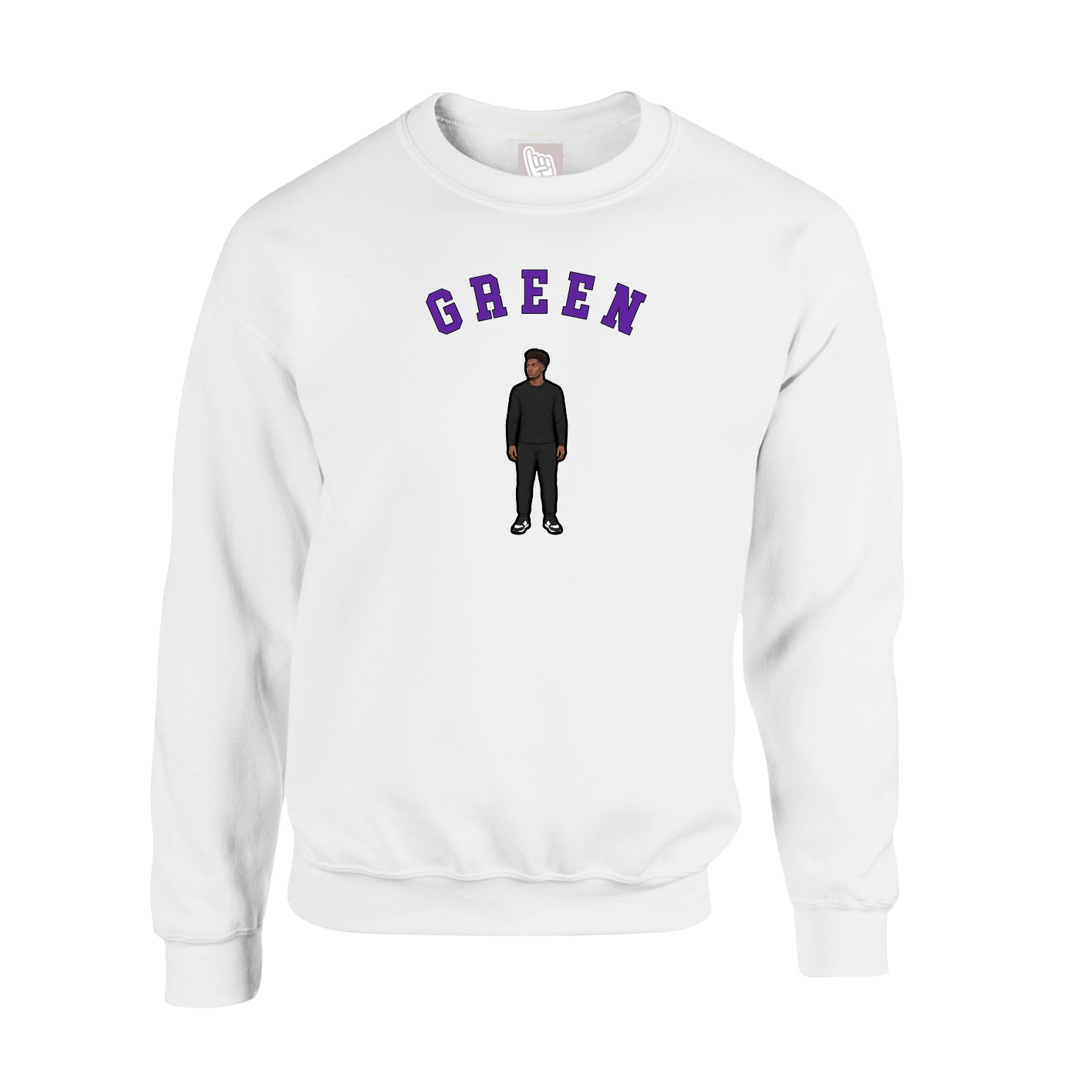 Fleece Crew — Shirsey Arch in White