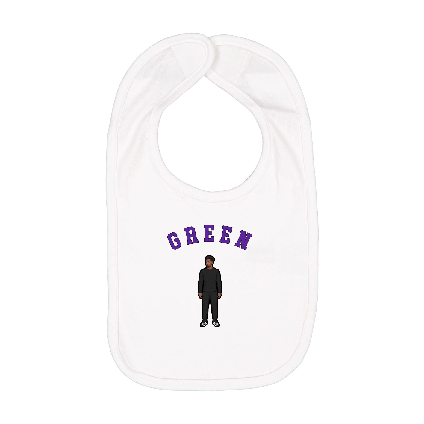 Infant Bib — Shirsey Arch in White