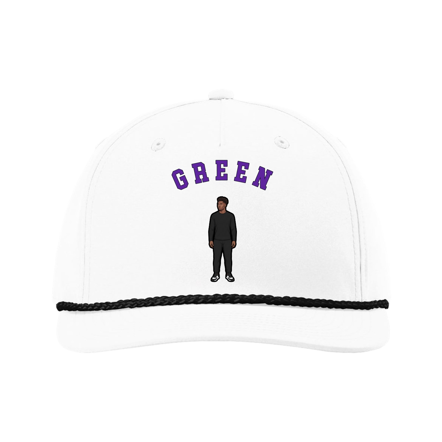 Five-Panel Classic Rope Cap — Shirsey Arch in White