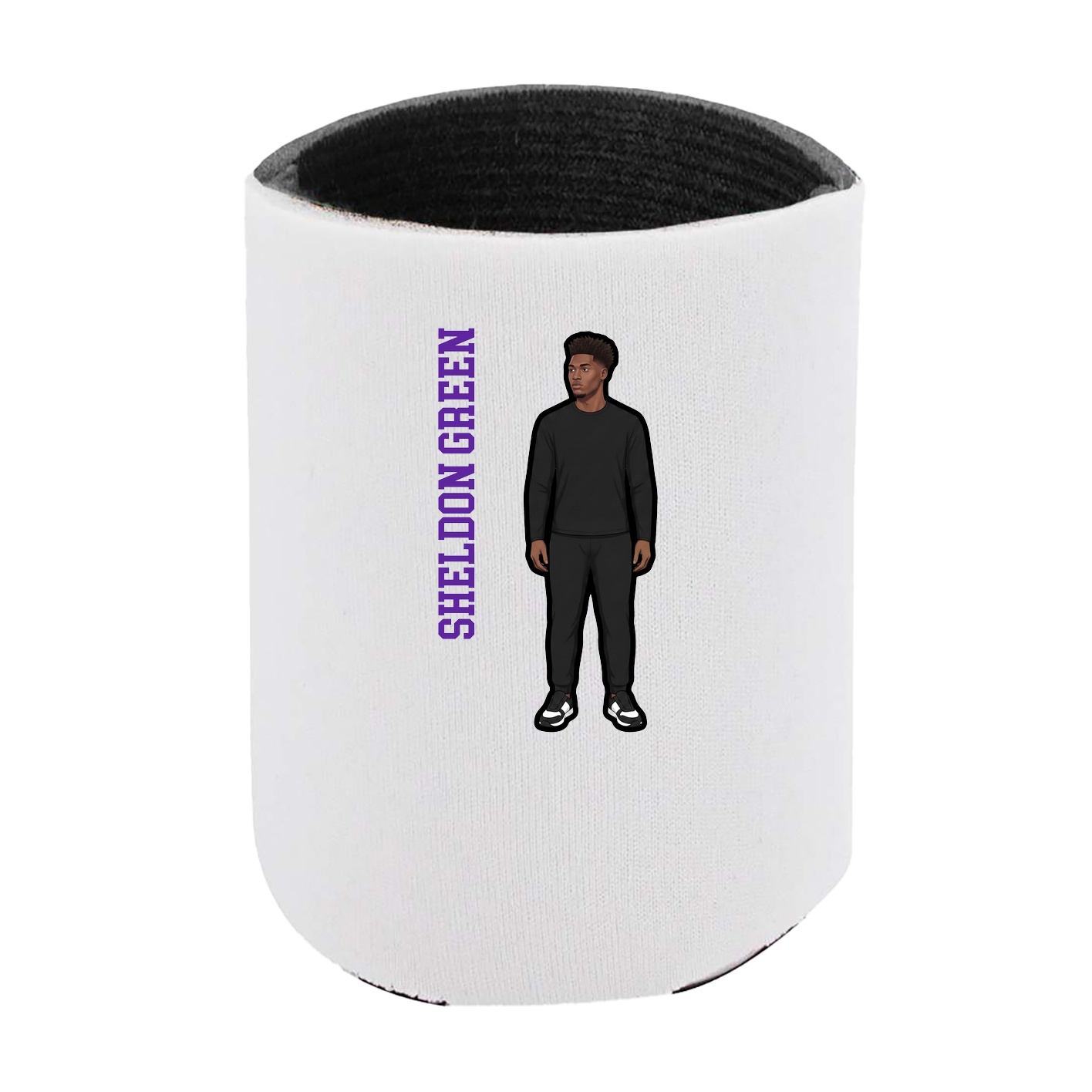 Can Holder — Name Vertical in White