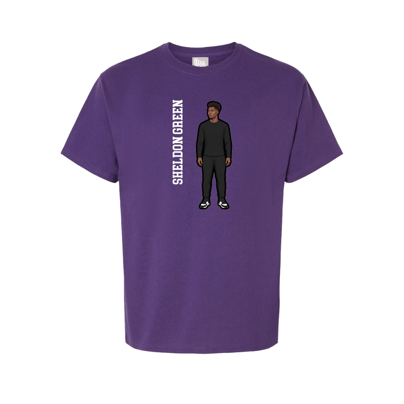 Tee — Name Vertical in Purple