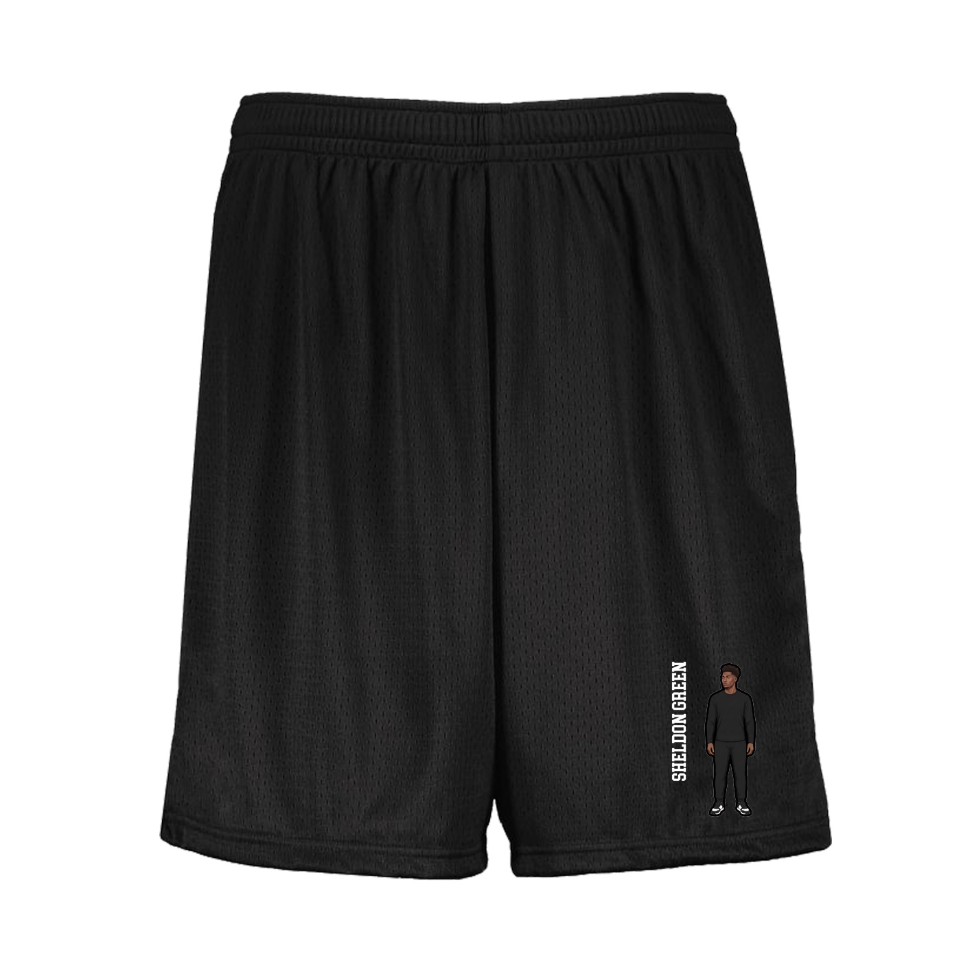 Shorts — Name Vertical in Black