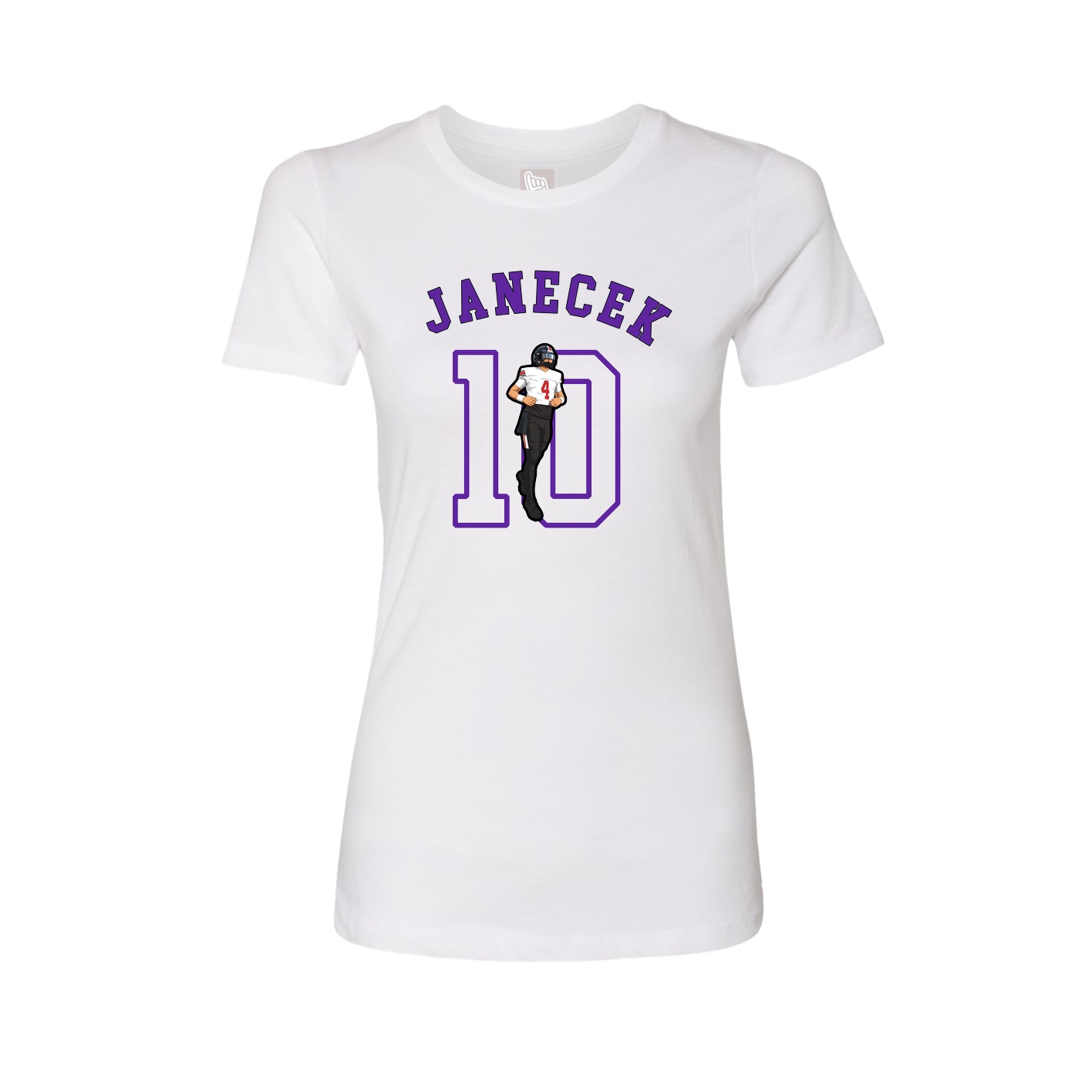 Fitted Women's Tee — Shirsey Arch in White