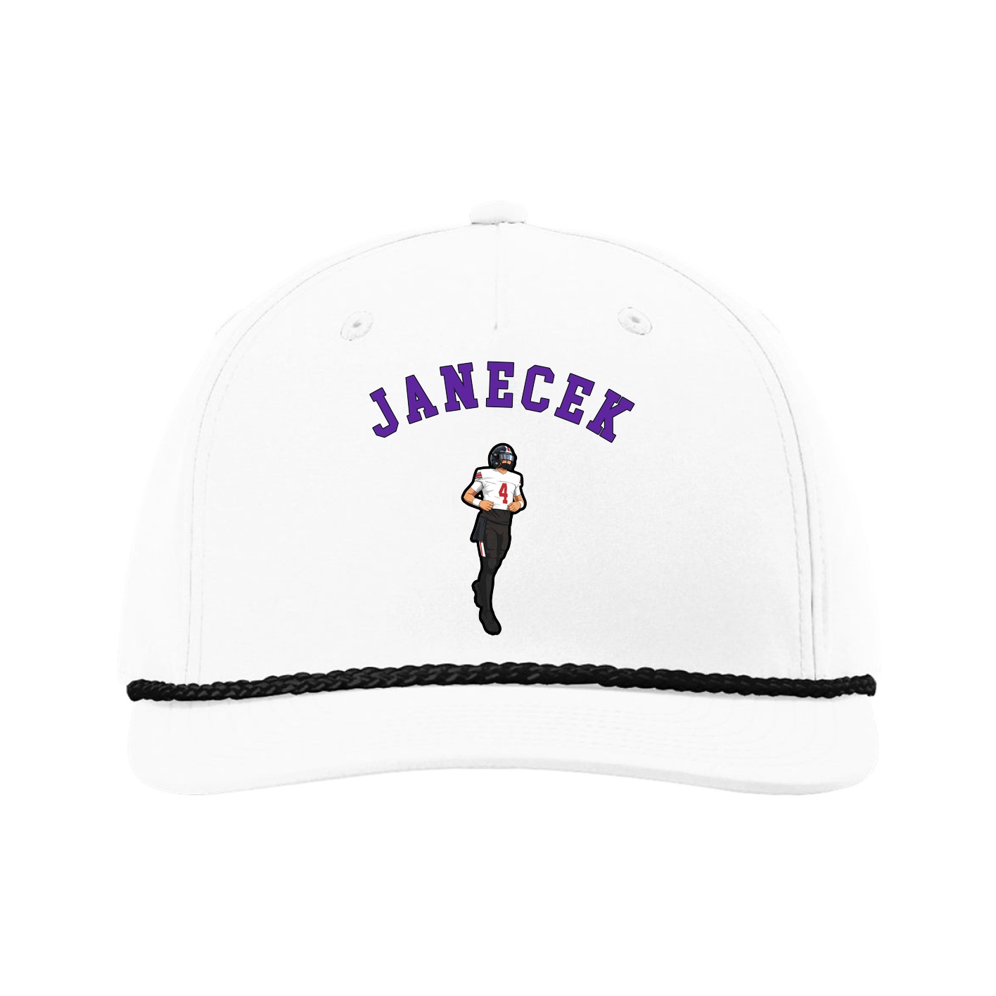 Five-Panel Classic Rope Cap — Shirsey Arch in White