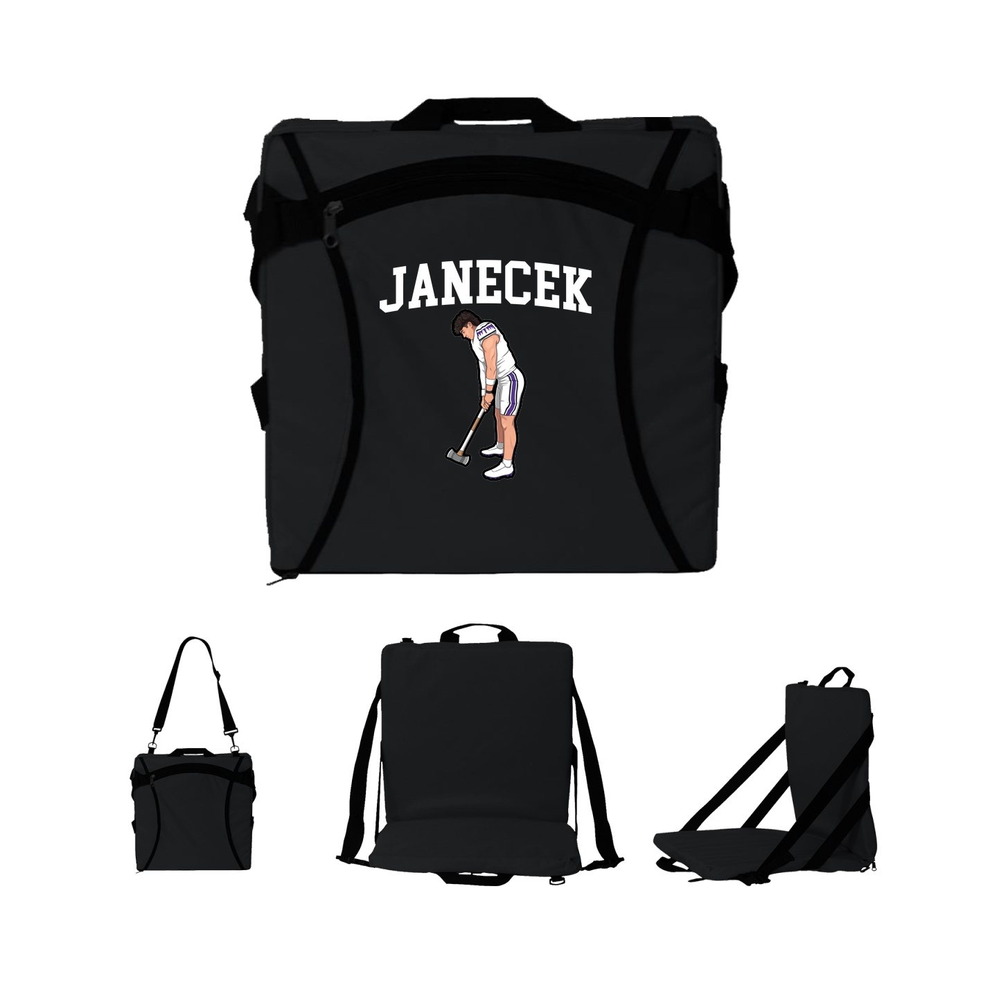 Folding Stadium Seat — Shirsey in Black