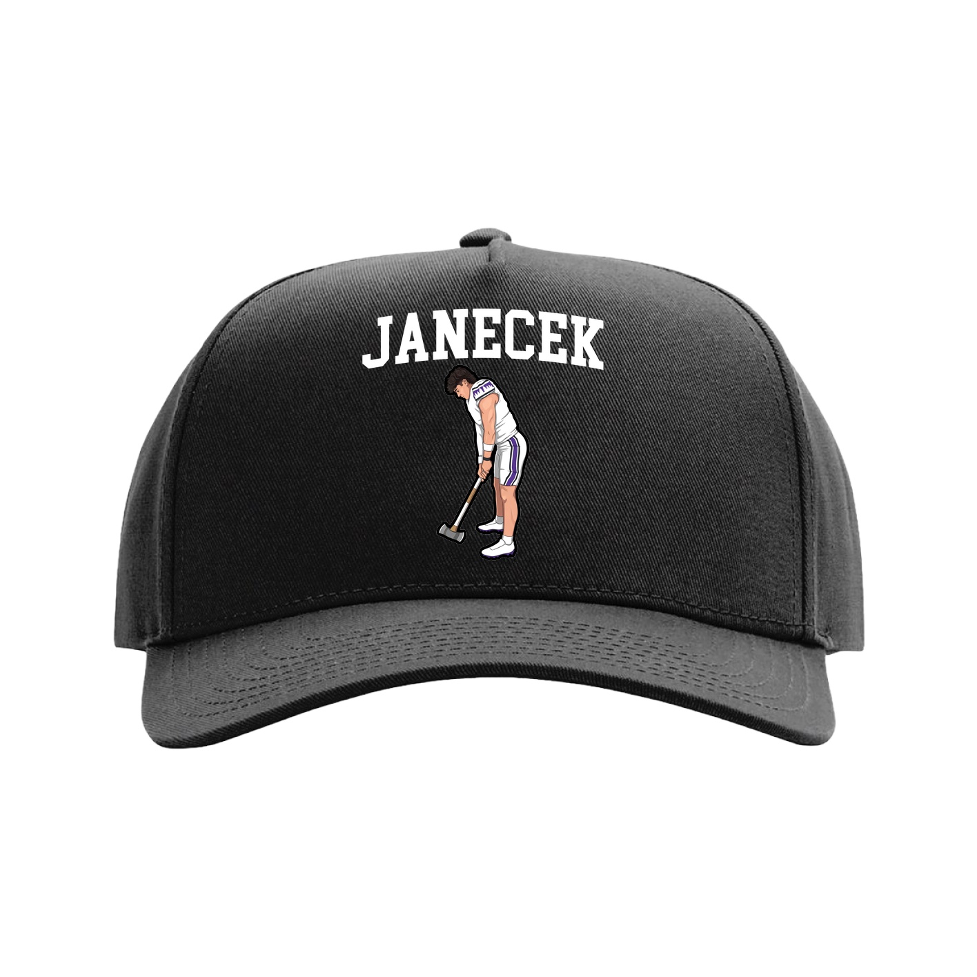 Full Fabric Five-Panel Champ Cap — Shirsey in Black