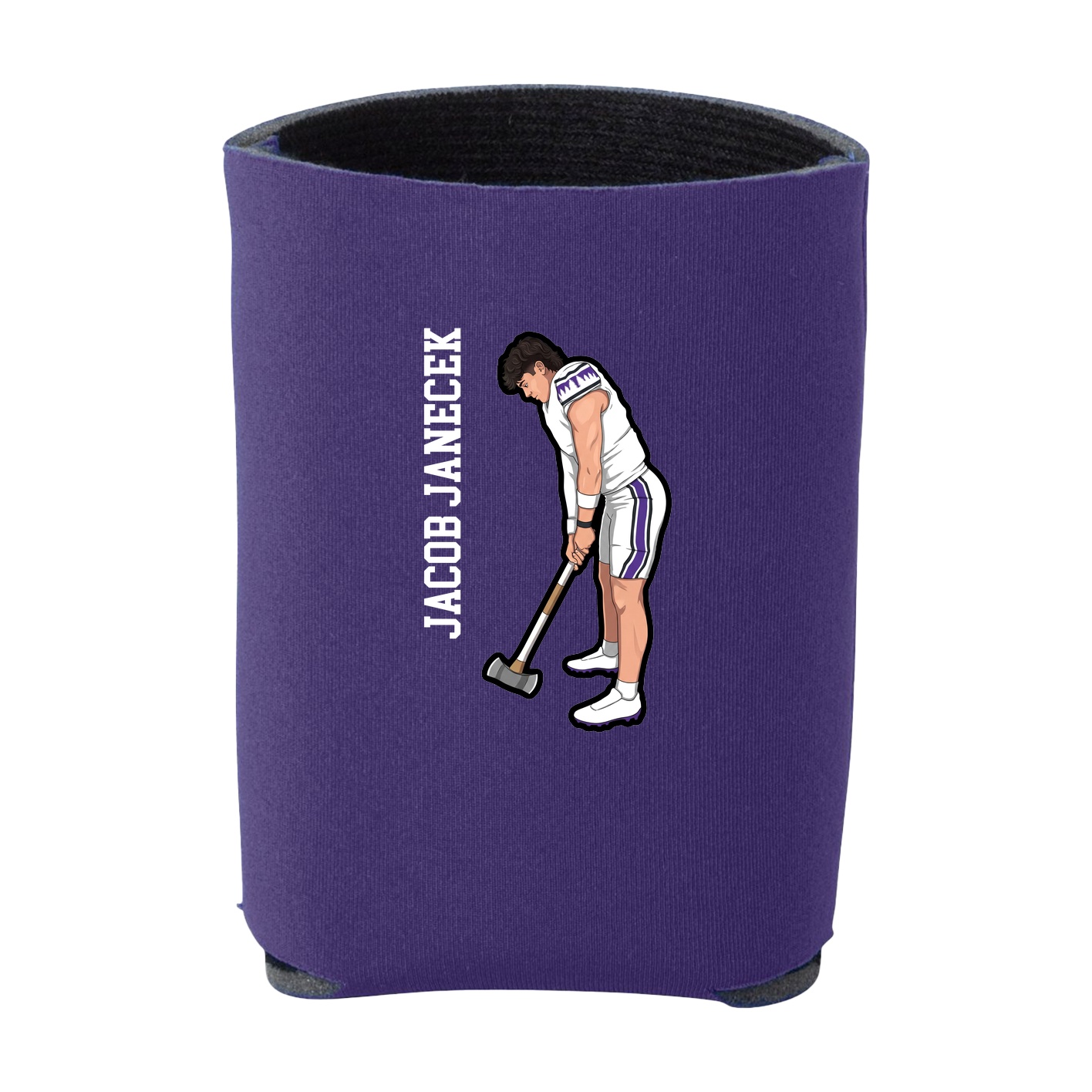 Can Holder — Name Vertical in Purple