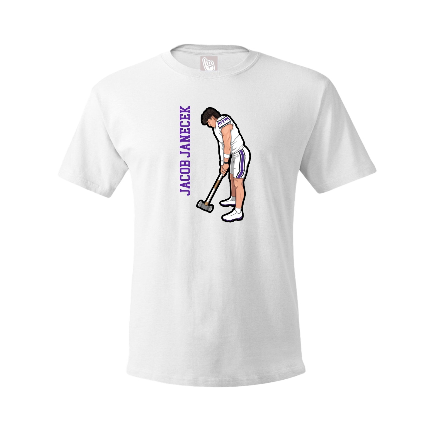 Tee — Name Vertical in White