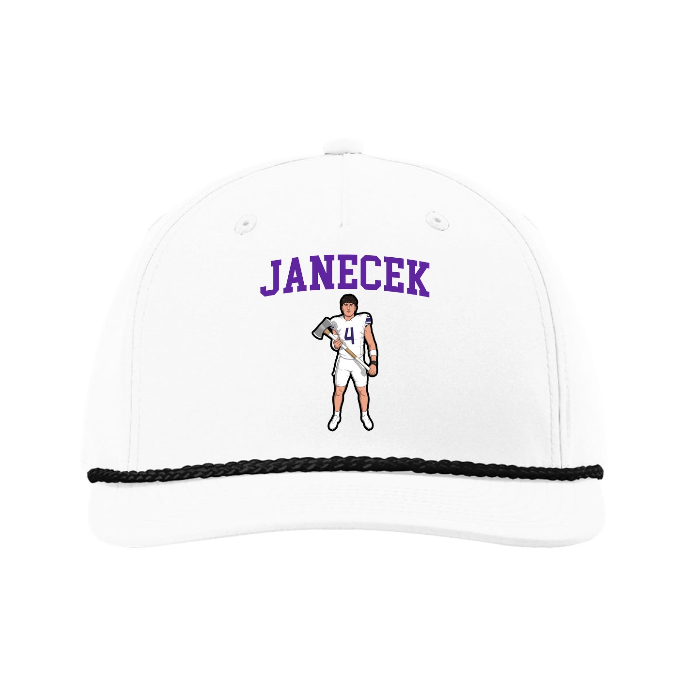 Five-Panel Classic Rope Cap — Shirsey in White