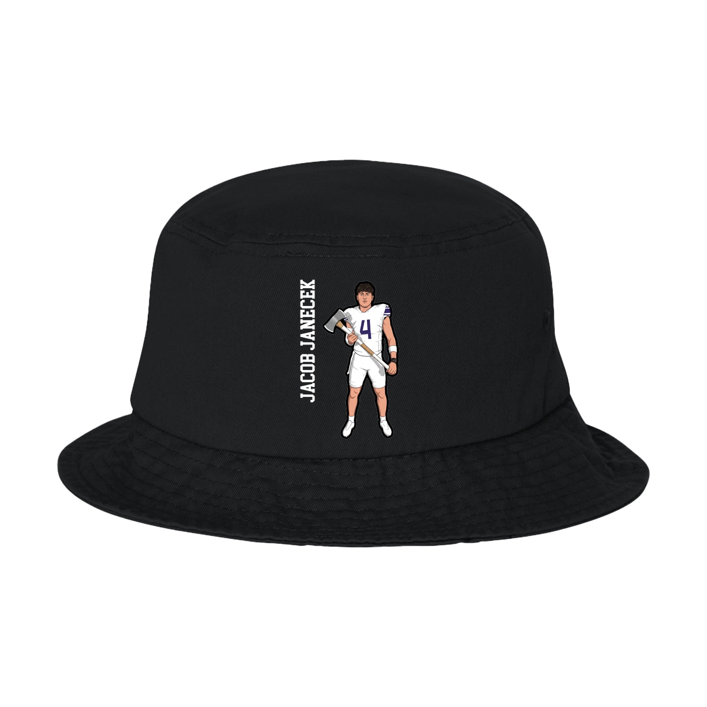 Bucket Cap — Name Vertical in Black