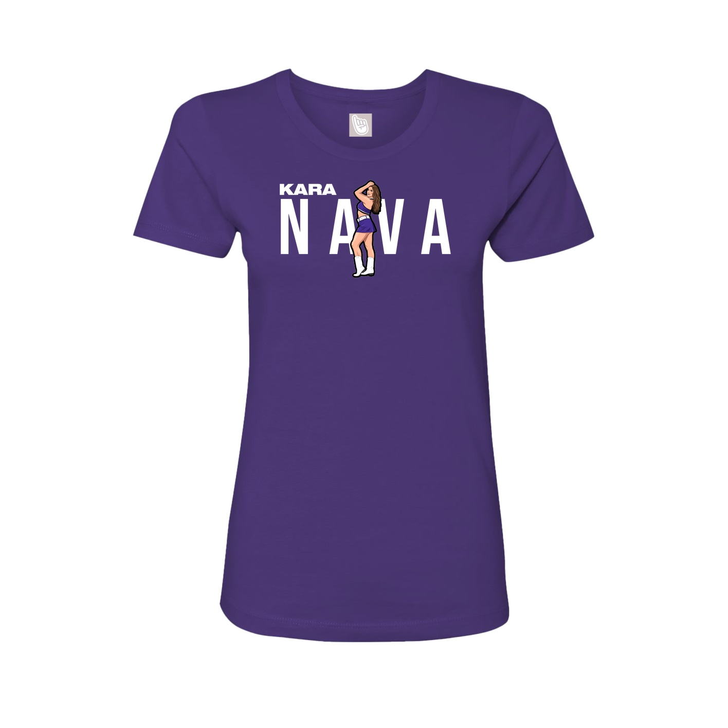 Fitted Women's Tee — Player Name in Purple
