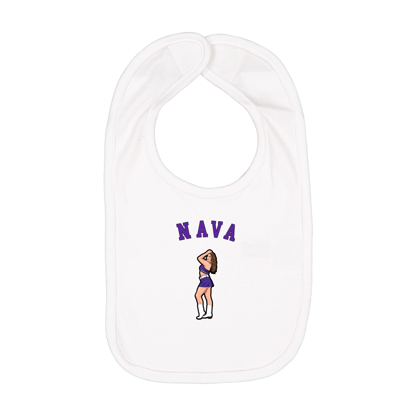 Infant Bib — Shirsey Arch in White