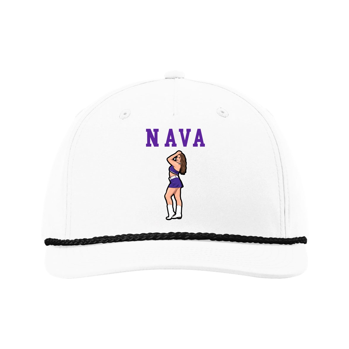 Five-Panel Classic Rope Cap — Shirsey in White
