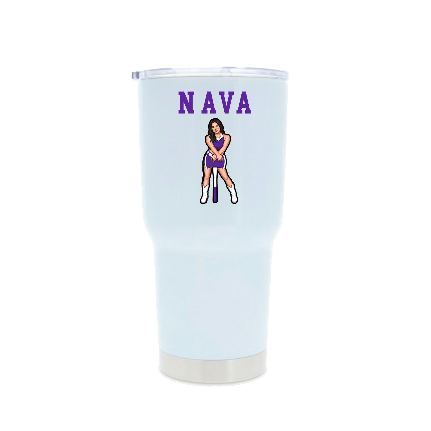 30oz Stainless Steel Tumbler — Shirsey in White