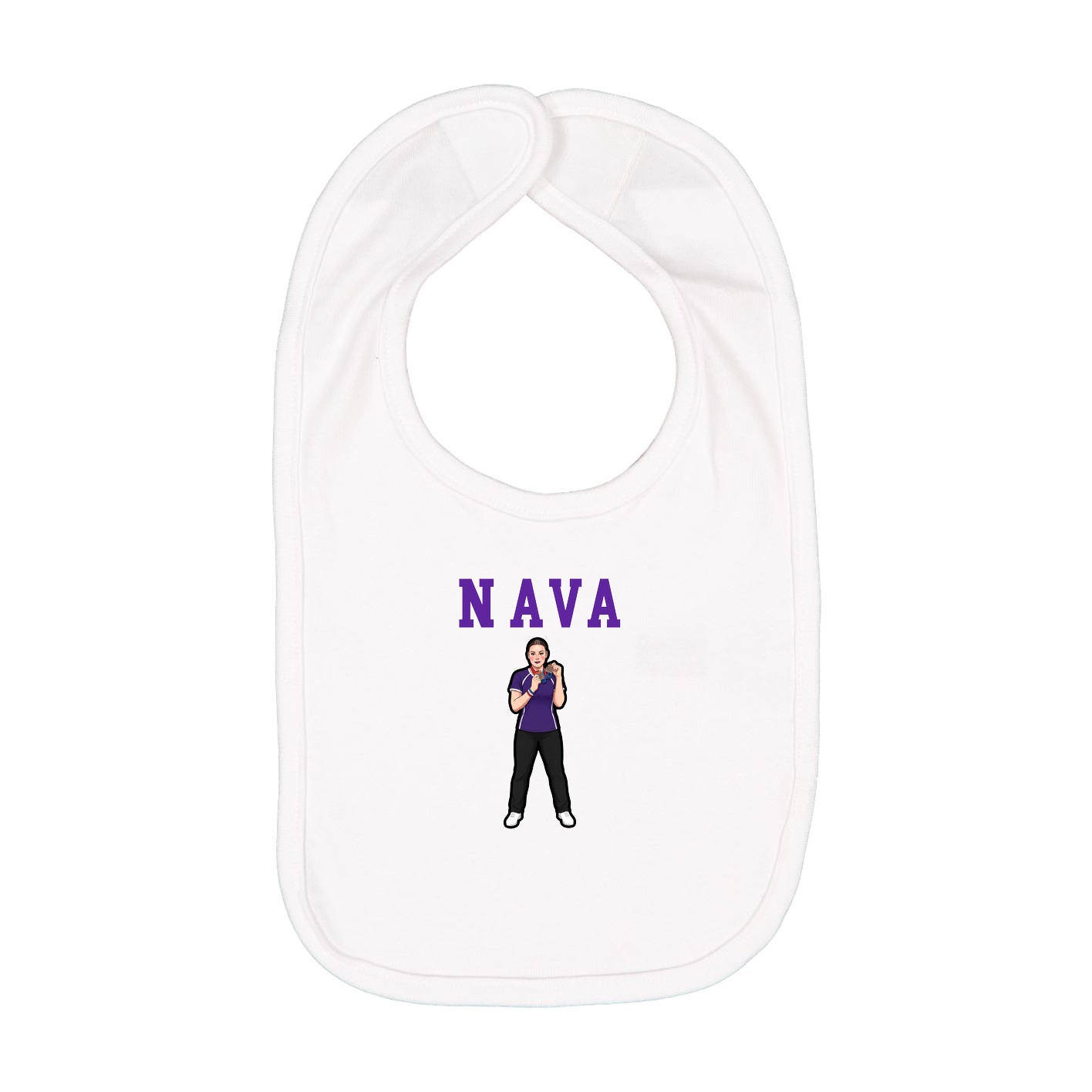 Infant Bib — Shirsey in White