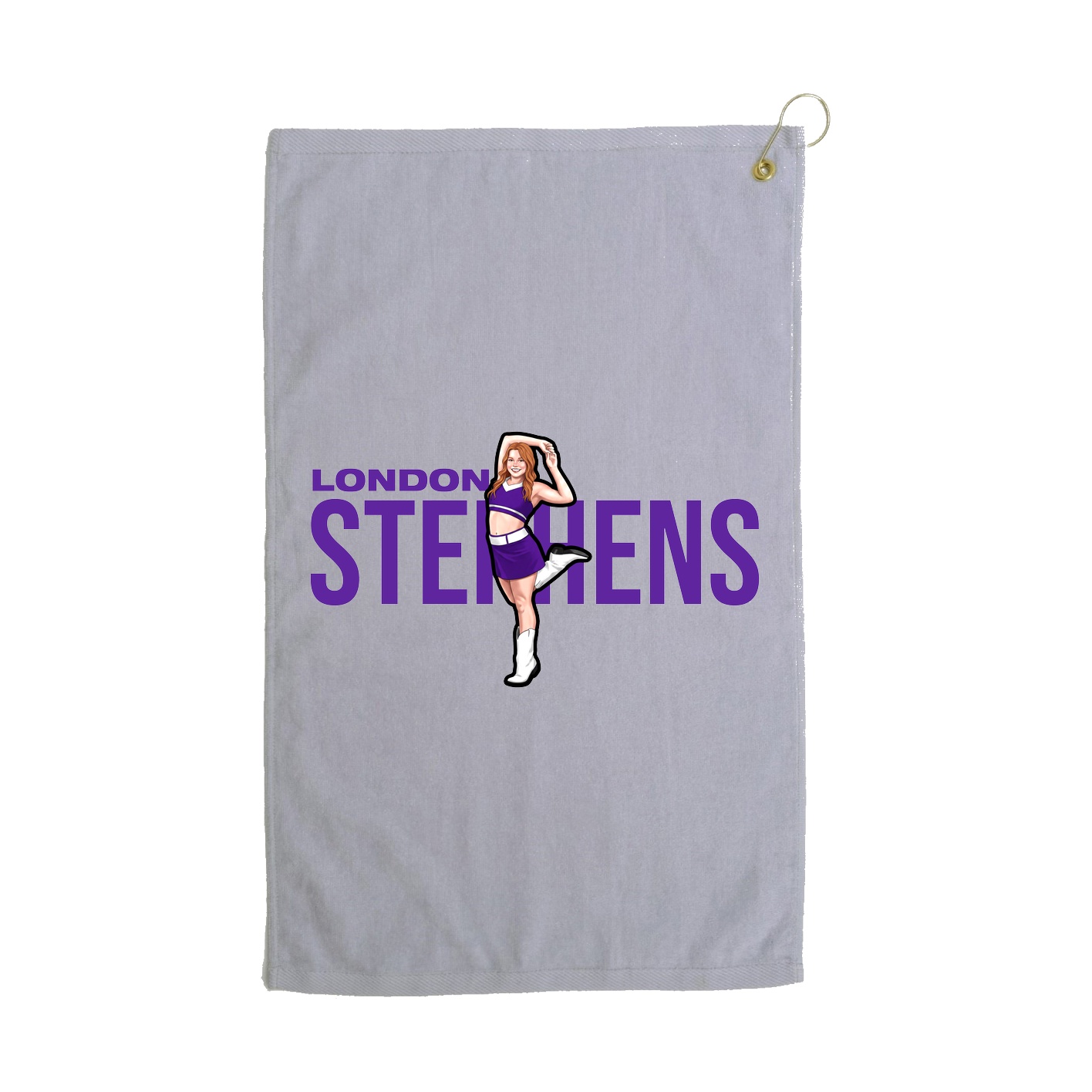 Golf Towel — Player Name in Grey